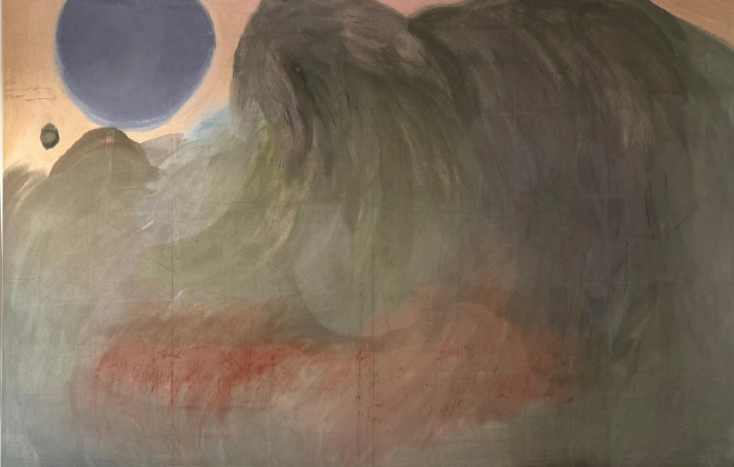 Hope in Waves, 2024 / 
278 x 183 cm / 
Pigment and acrylic on canvas