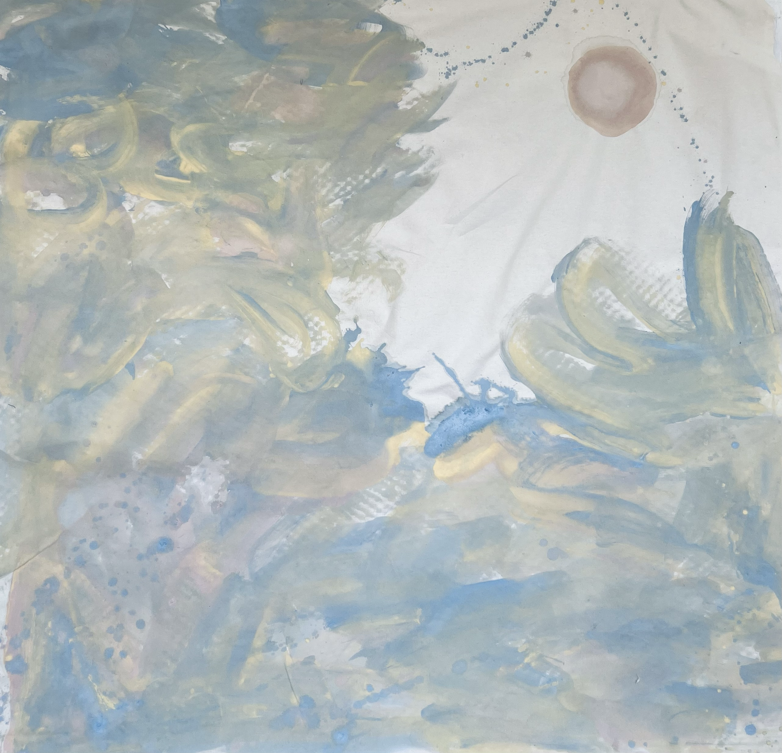 The Kiss, 2023 / 
160 x 160 cm / 
Mineral paint on canvas