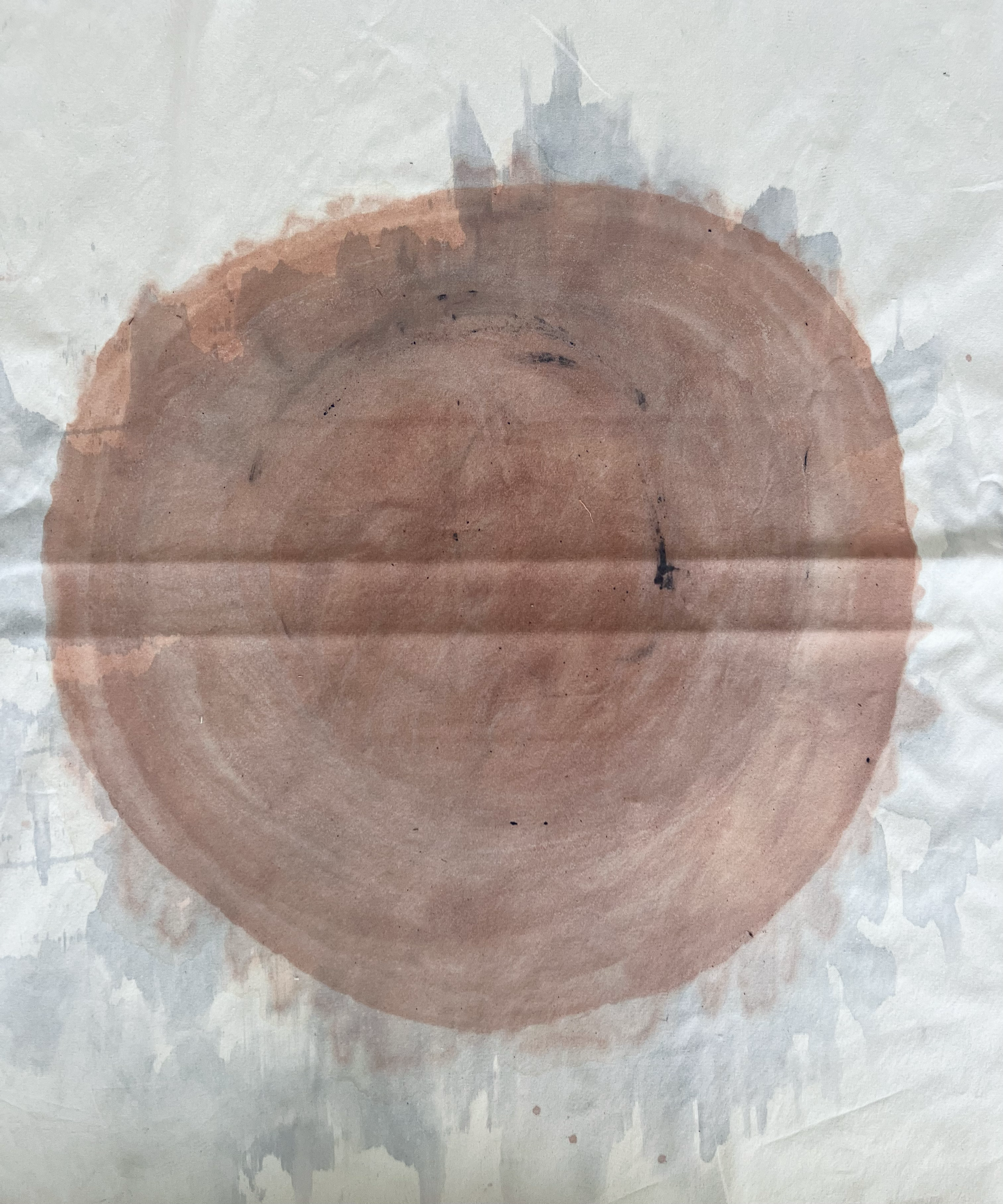 Eclipse of my Heart II, 2024 / 
150 × 150 cm / 
Pigment and Indian ink on canvas