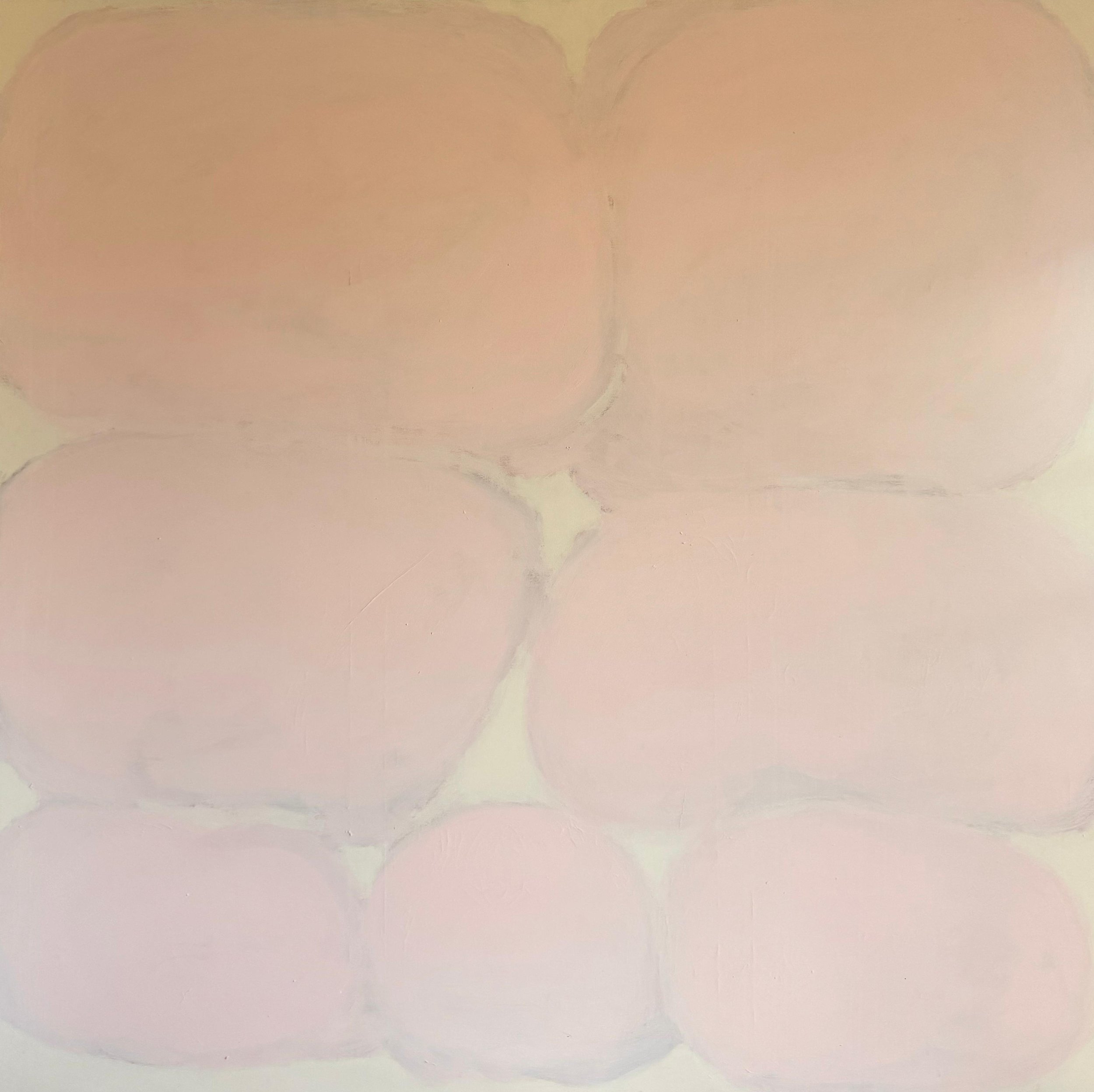 Pink Rocks, 2025 / 
180 x 180 cm / 
Mineral paint on canvas