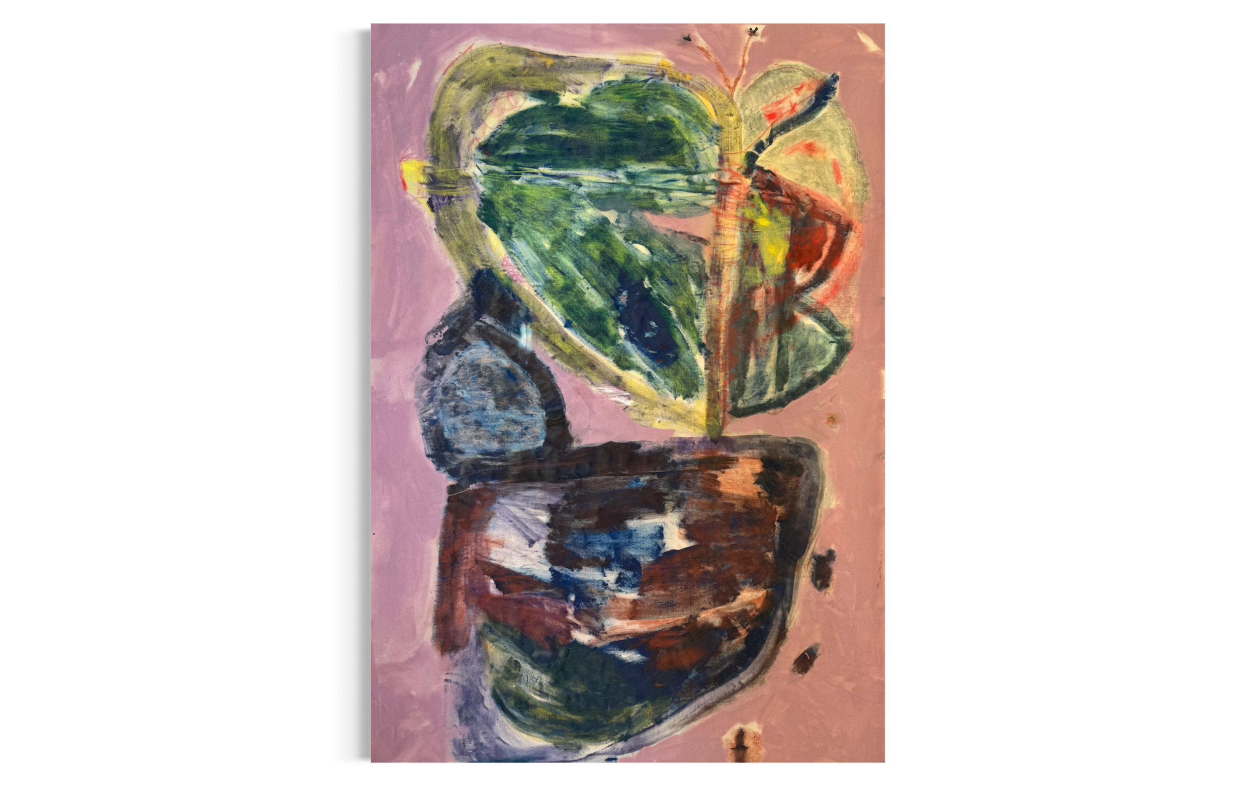 Butterfly on Rock | Pigment, linseed oil and chalk pastels on primed linen |  300  x 200 cm