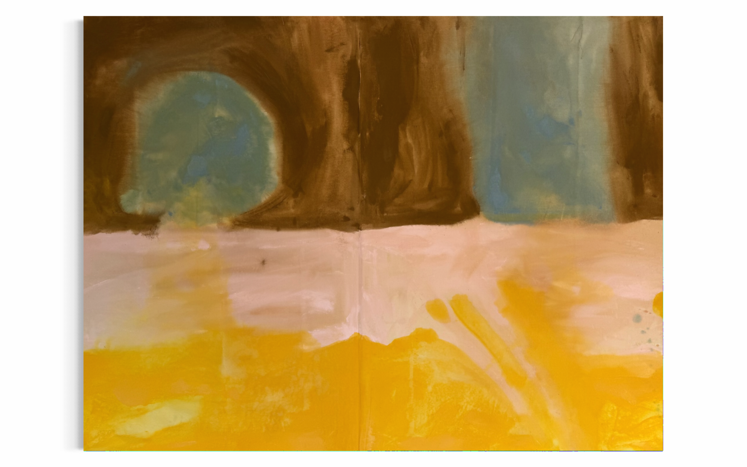 Inflection | 2026 | Mineral paint on cotton canvas | 145 x 192 cm