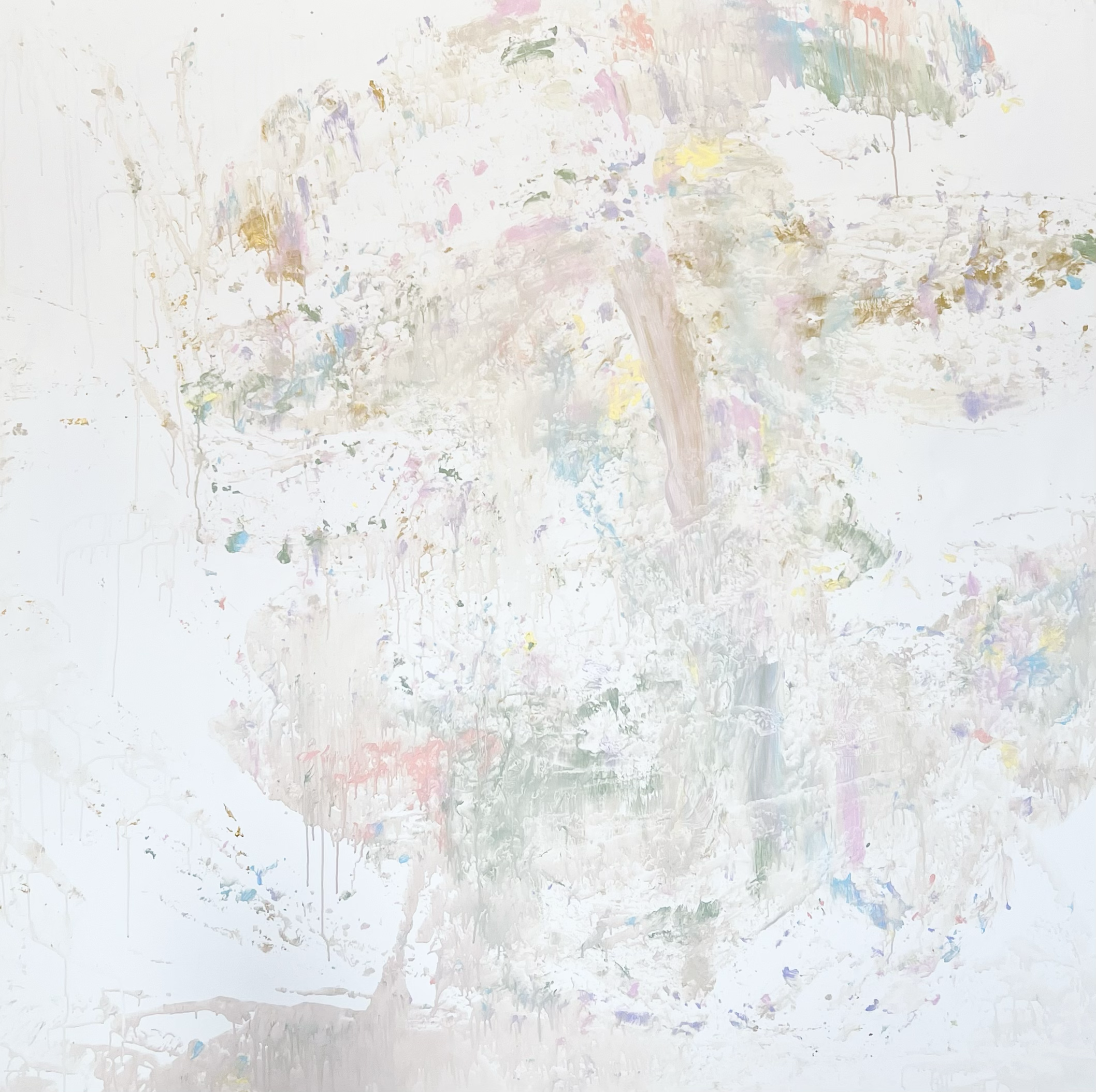 Self Portrait II, 2023 / 
180 × 180 cm / 
Mineral paint on canvas