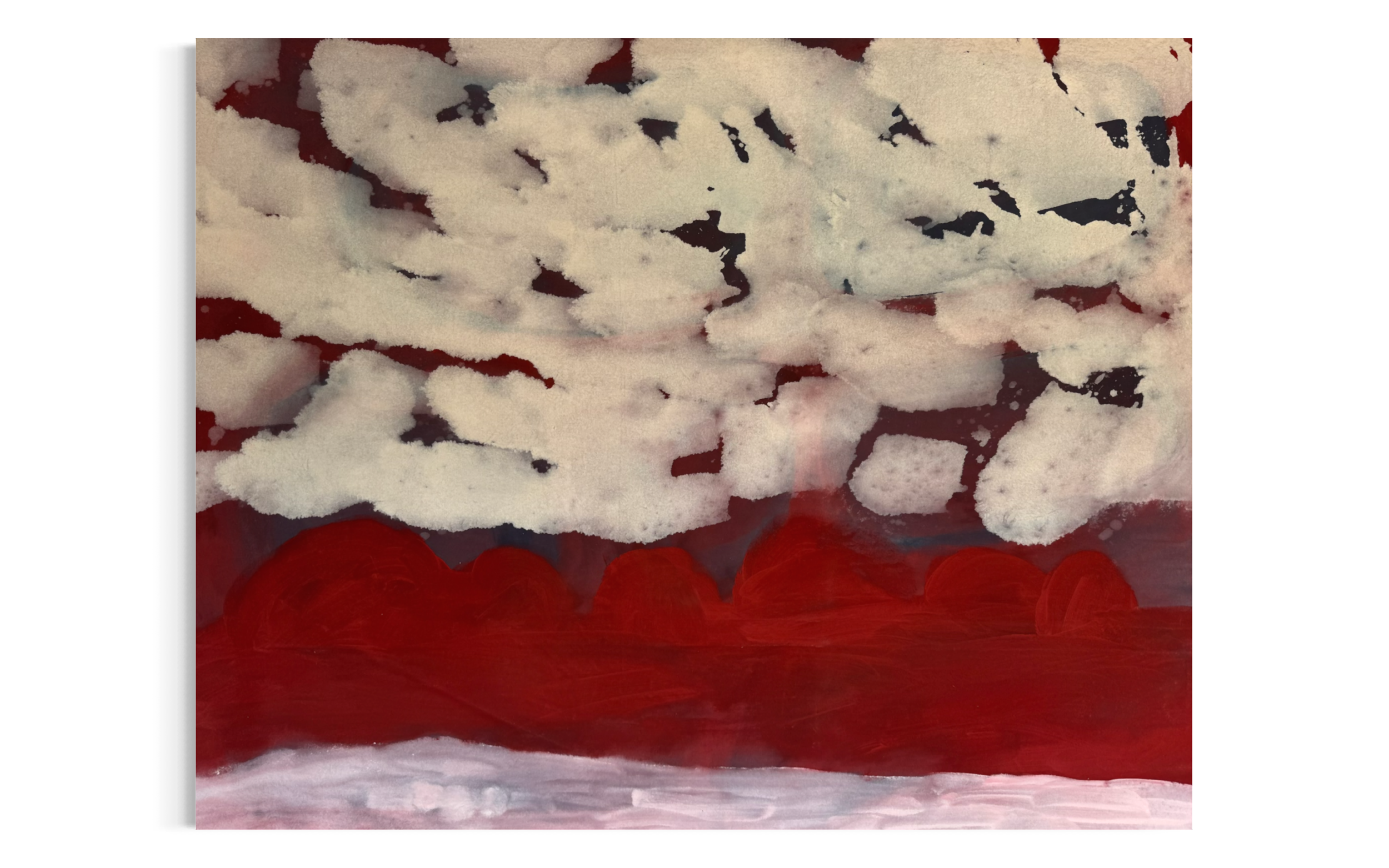City in the Clouds II | 2026 | Mineral paint on cotton canvas | 160 x 200 cm