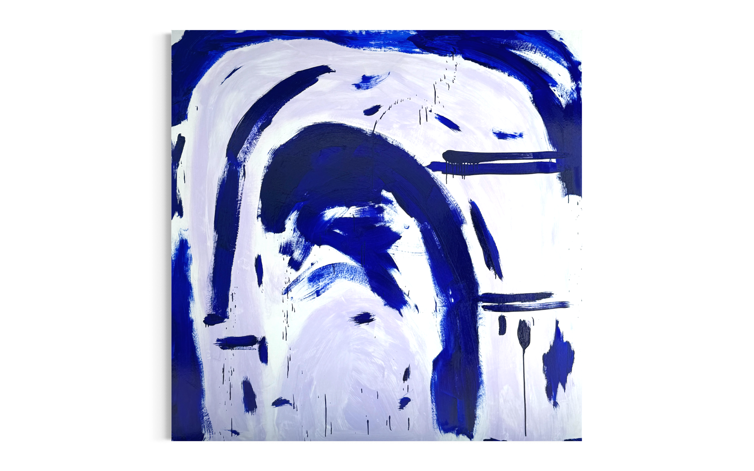 Compression | 2026 | Mineral paint, pigment and linseed oil on canvas | 200 x 200 cm