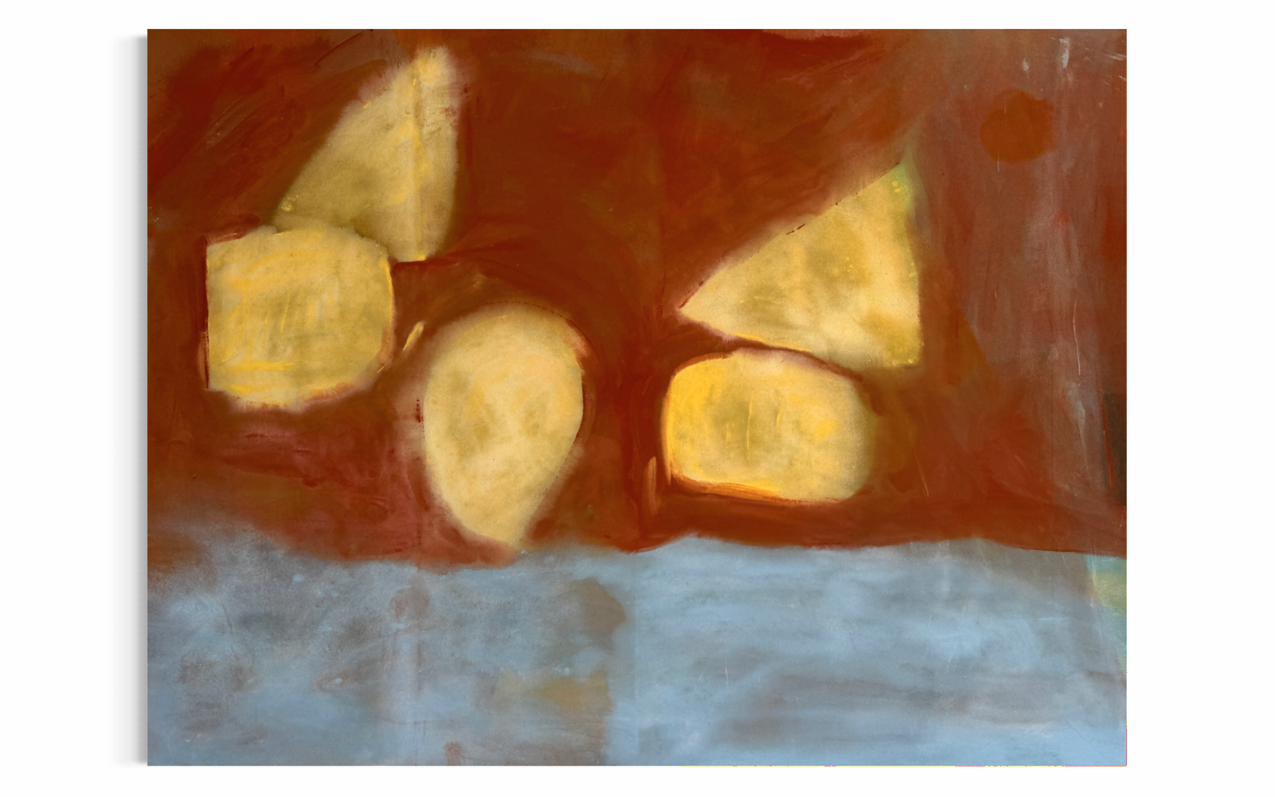 Inflection | 2026 | Mineral paint on cotton canvas | 145 x 192 cm