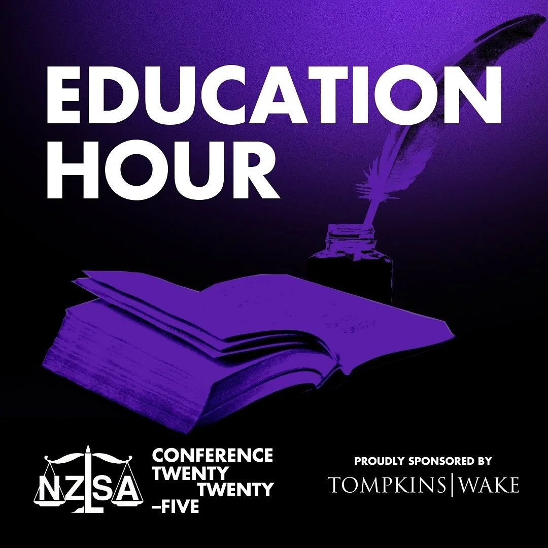 ⚖️ EDUCATION HOUR WITH @tompkins_wake 📚

Education is at the heart of everything the NZLSA does. We are proud to announce @tompkins_wake as our Education Hour sponsor this year.

We have four mini sessions planned to cover a broad range of areas in 