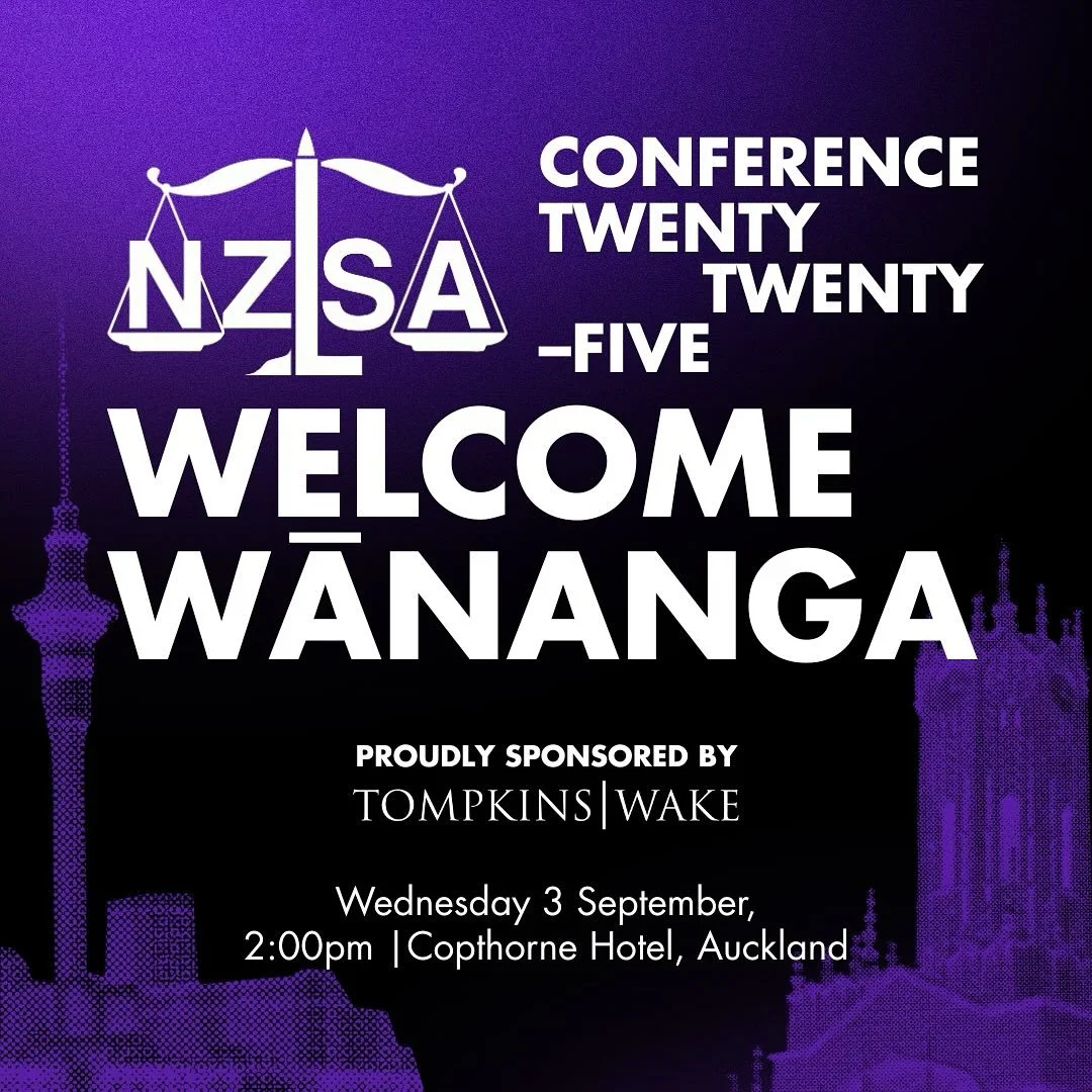 📣 WELCOME WĀNANGA with @tompkins_wake&nbsp;✨

Inviting all 2025 NZLSA Conference attendees to a Welcome Wānanga hosted in collaboration with @tompkins_wake

Come along for a complimentary afternoon tea and to receive your complimentary goodie bags w