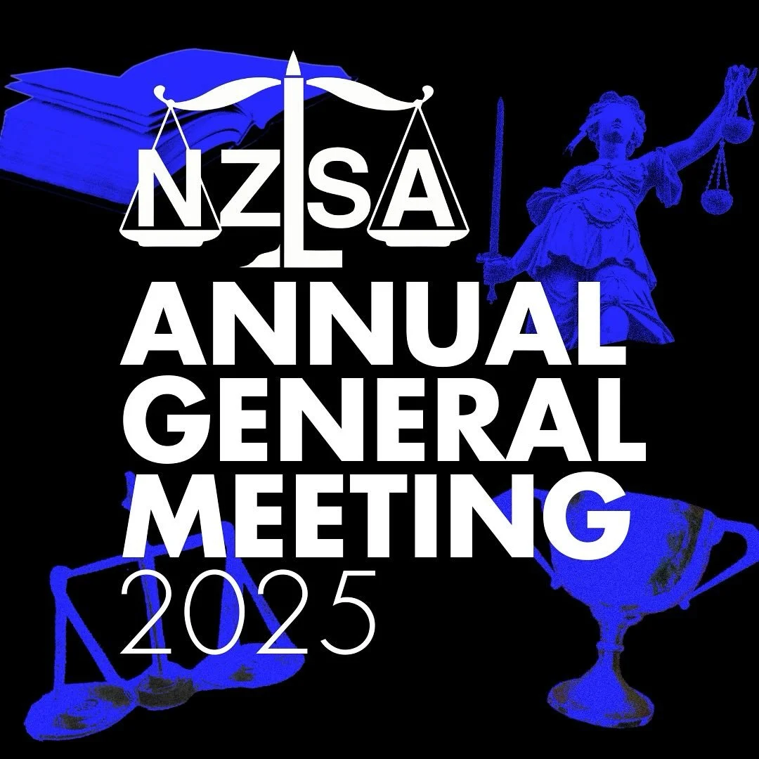 ⚖️ NZLSA AGM 2025 📣

Nominations are still open for the NZLSA Executive! 

Available positions:
🌟 President
💻 Administrative Vice-President
⚖️ Treasurer
📖 Education Vice-President 
🏆 Competitions Vice-President
🖼️ Marketing Vice-President 
📣 C