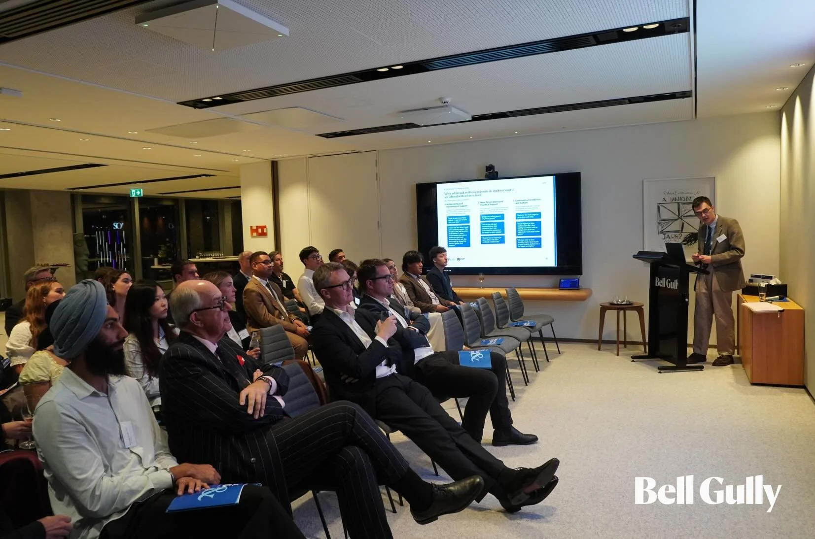 On the 17th of April we officially launched the NZLSA Survey results at the Bell Gully Auckland office, bringing together students and members of the profession to reflect on this year&rsquo;s findings.

It was fantastic to hear from NZLSA President 
