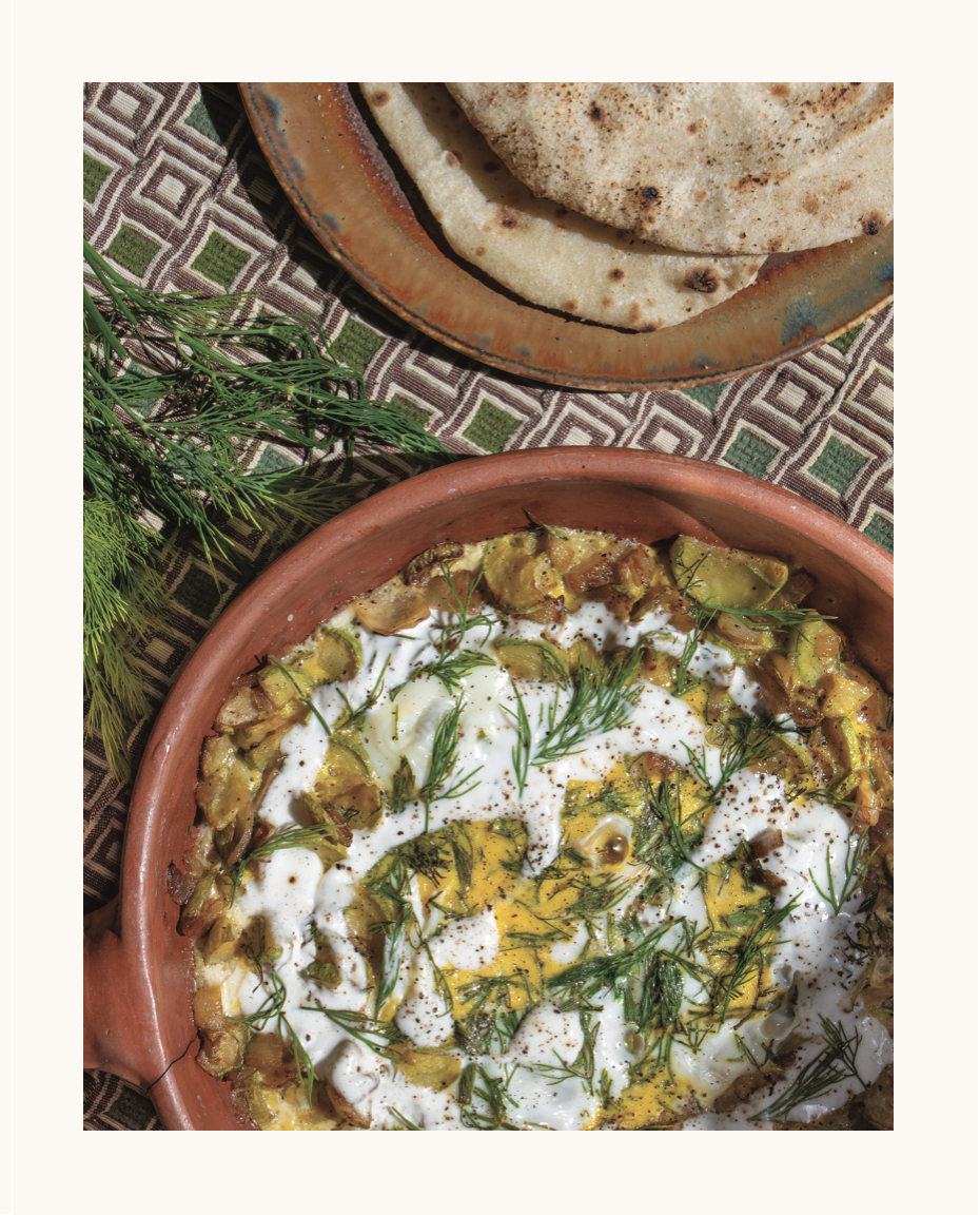Zucchini dill eggs
