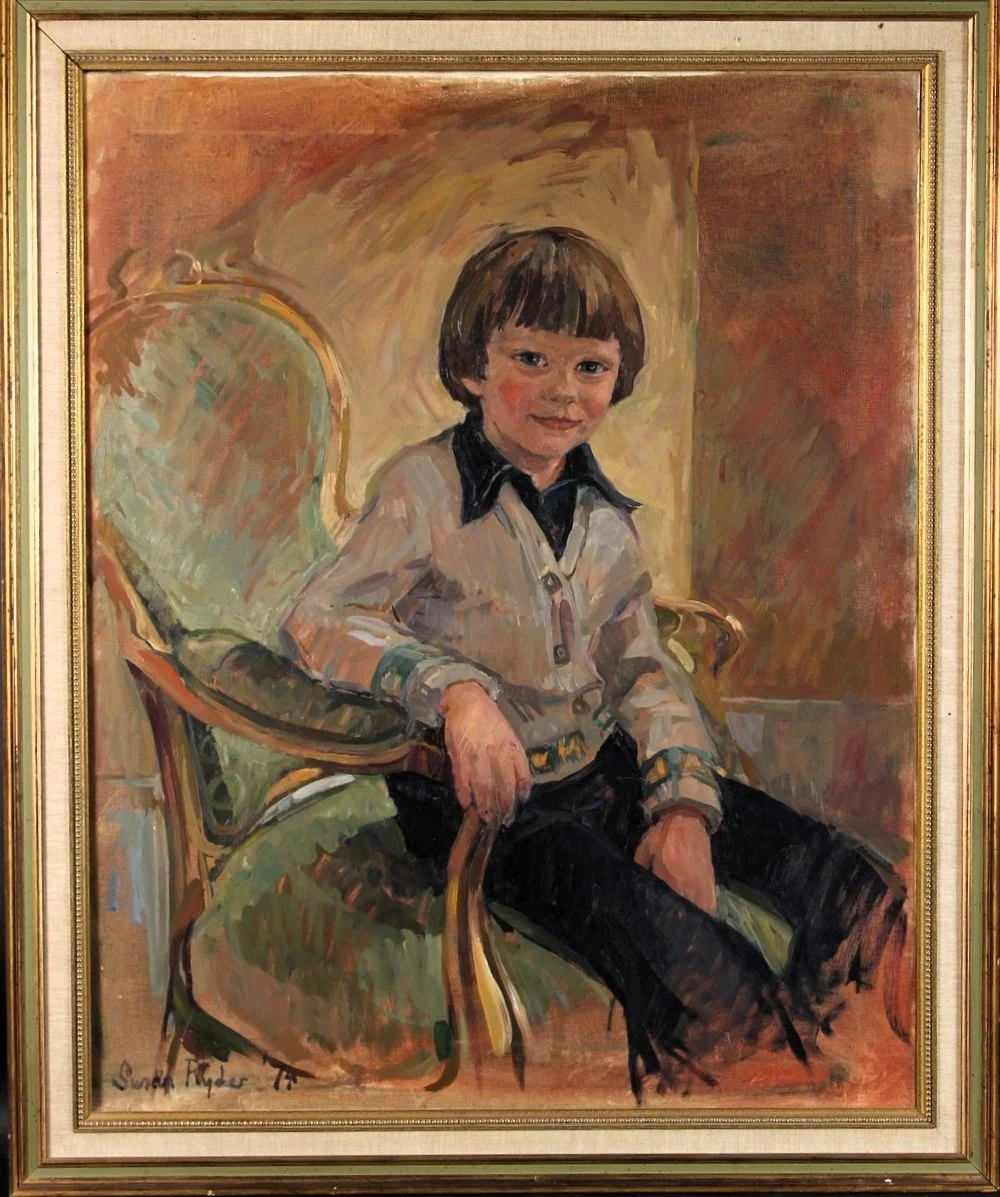 Susan Ryder NEAC, Portrait of a boy (1974), Oil on canvas (60 × 76cm), framed (72 × 88cm). Signed and dated, Mall Gallery Exhibition label on verso.