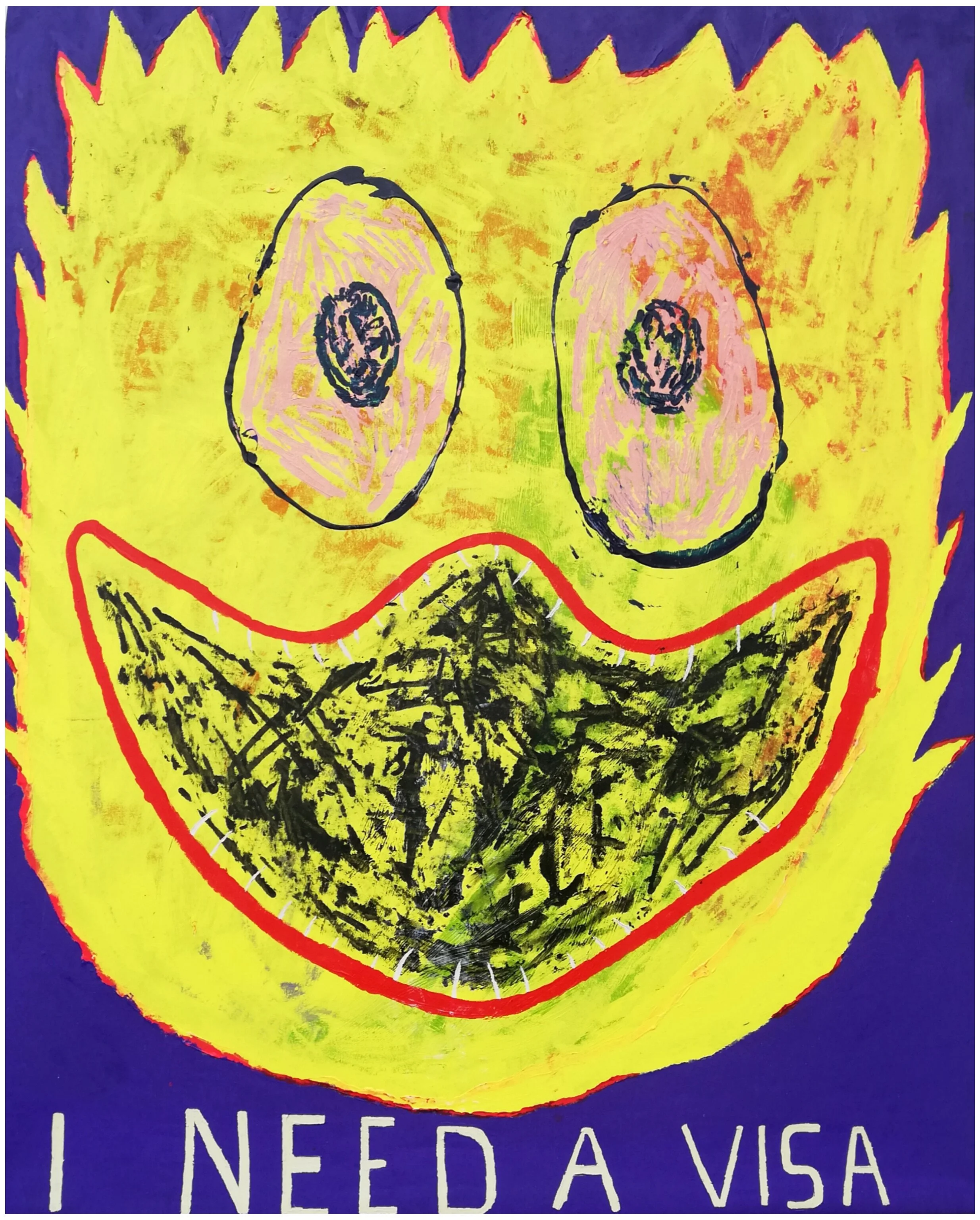 _I need a Visa_ - Oil and acrylic on stretched canvas - 162x130cm - 2023 - Unframed  (1).jpg