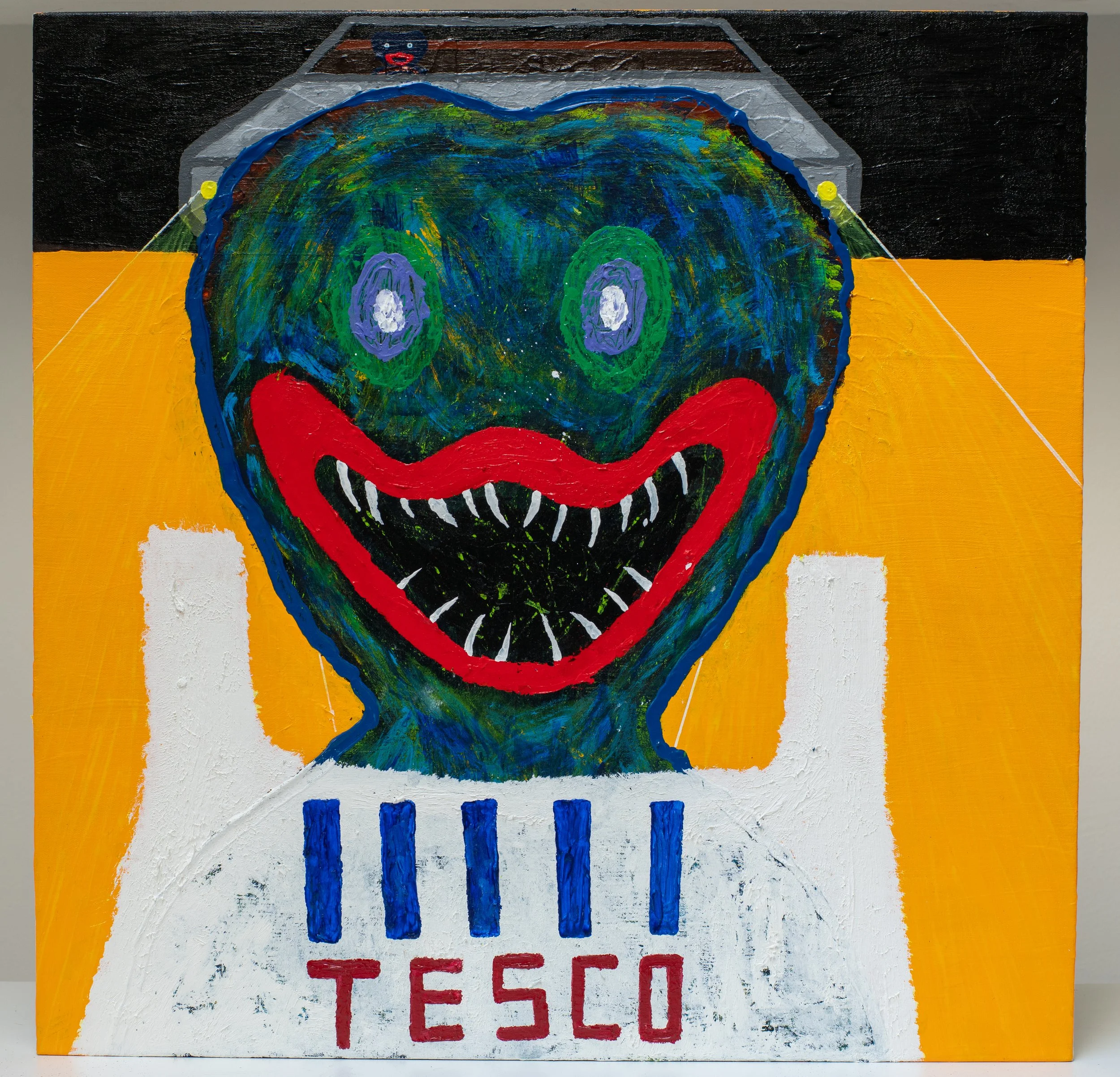 _I'll never steal from a supermarket again bae_ - Oil and acrylic on stretched canvas - 60x60cm - 2023 - Unframed .jpg
