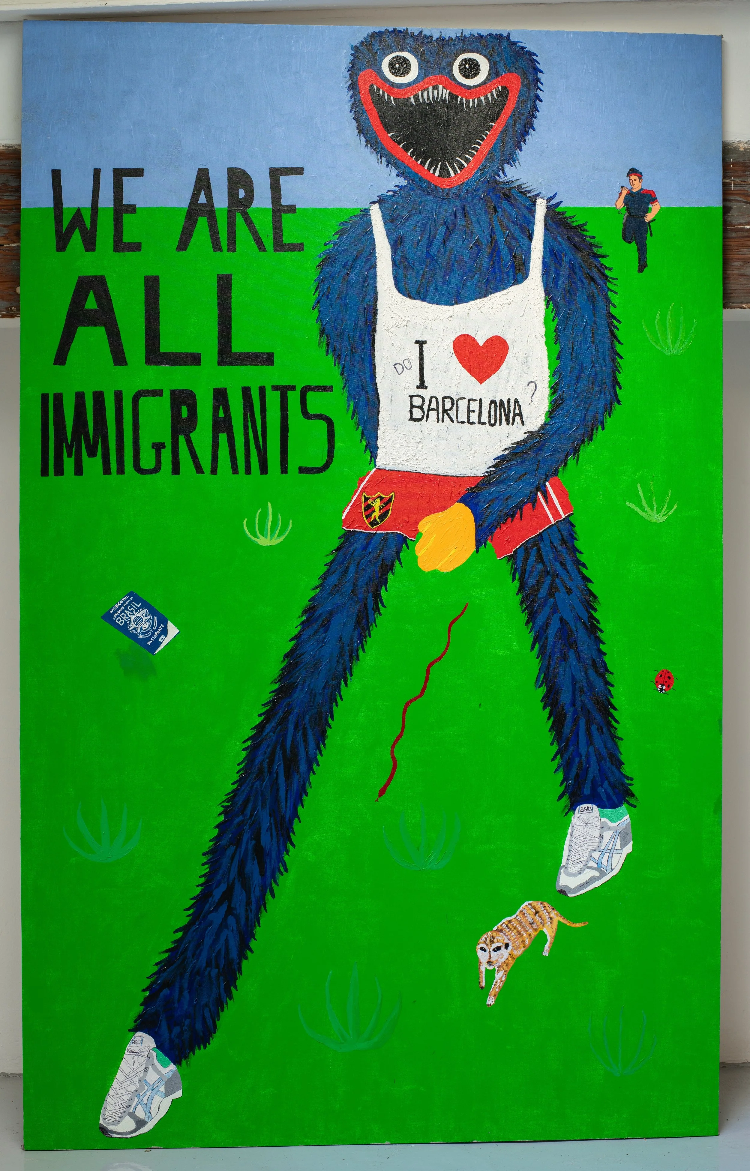 _We are all immigrants_ - Oil and acrylic on stretched canvas - 192x120cm - Unframed .jpg