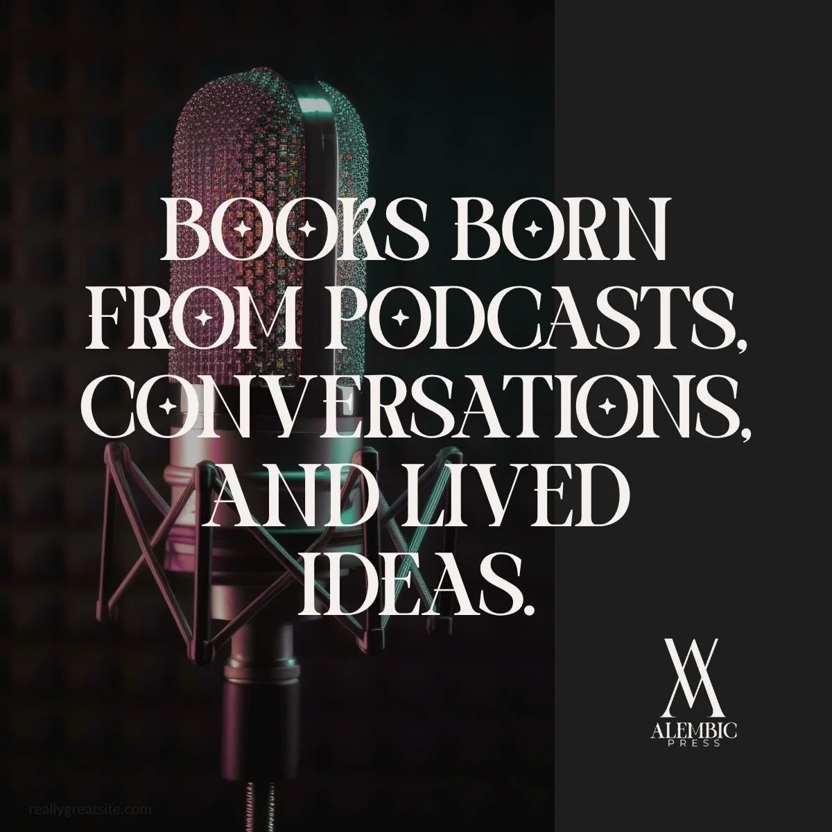 I started Alembic Press to challenge the status quo of how books are made and to reimagine authorship as a collaborative, voice-first process. Some of the most brilliant thinking happens out loud, through conversation, story, and the things we say wi