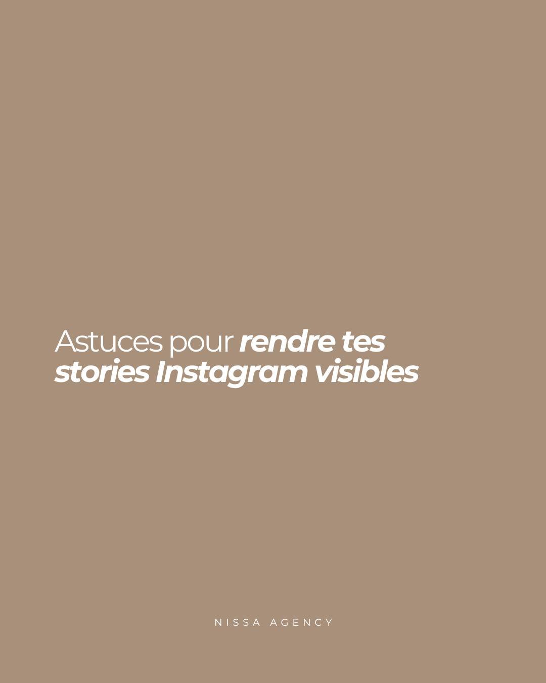 Les stories ne sont pas un bonus : elles sont strat&eacute;giques. Si tu veux rester visible, engageant et m&eacute;morable, mise dessus.
📌 Enregistre ce post pour y revenir plus tard
💬 Et partage-le si &ccedil;a peut aider un ami !

#nissaagency #