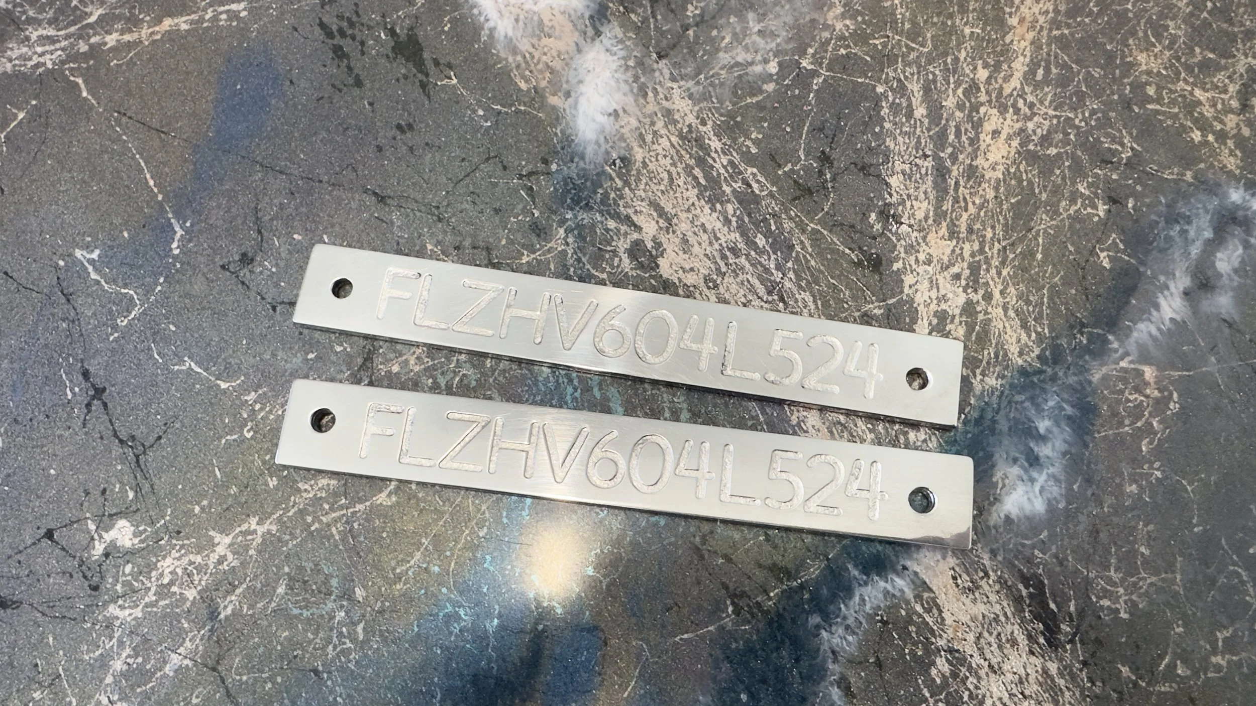 Custom stainless steel hull number plates