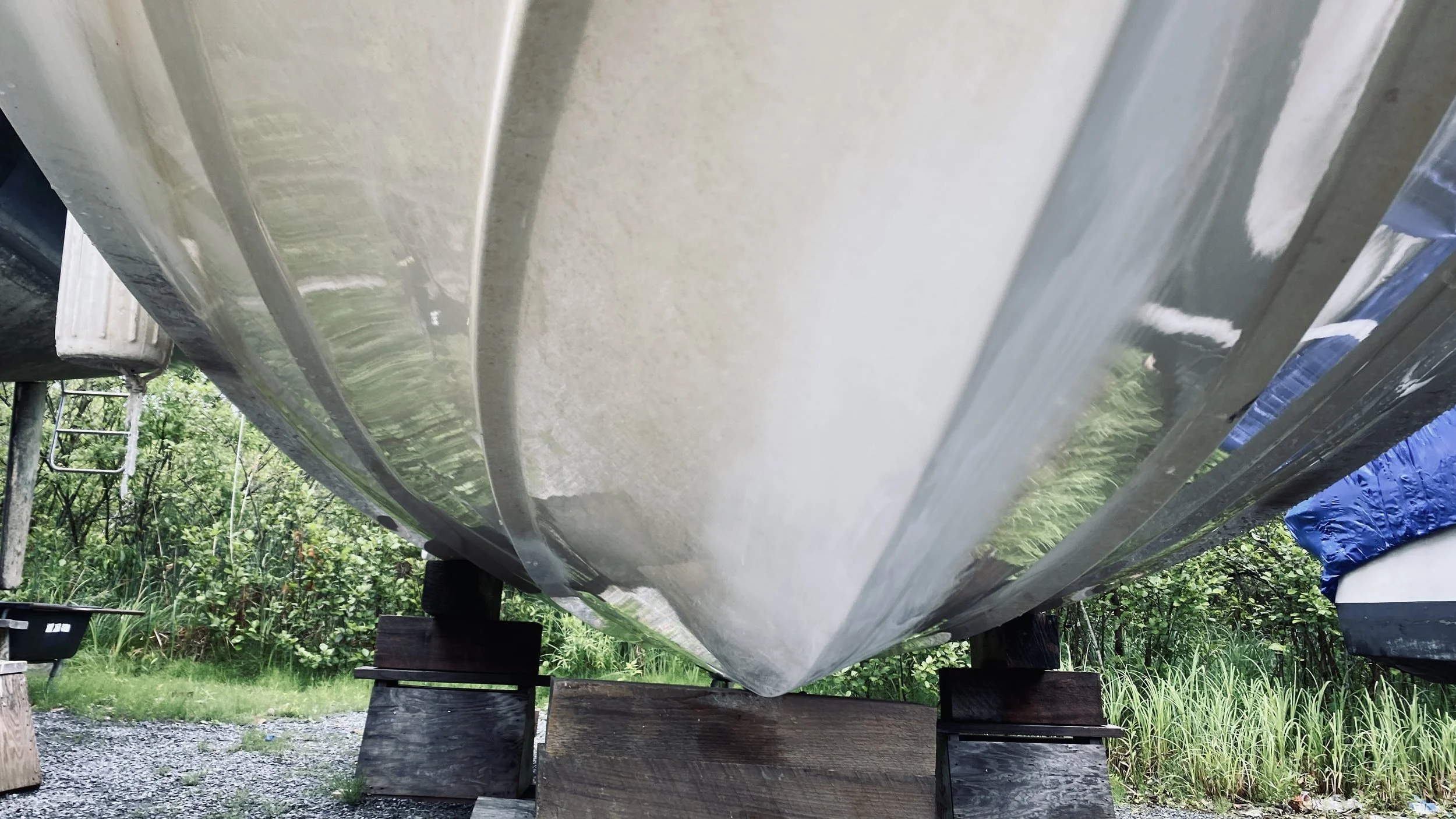 After repair and color match, but before final wet sanding and polish