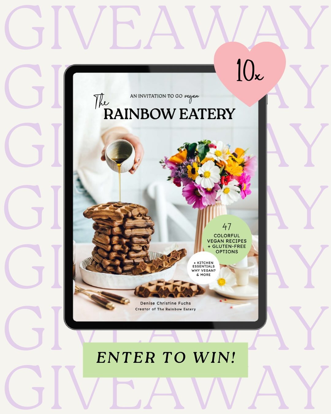 Win a copy of the @therainboweatery e-cookbook, including 47 colorful, vegan &amp; gluten-friendly recipes + chapters on "Why Vegan?" and "Vegan Health".

A highlight are the pages on @littleoaksanctuary and @backintodaylightsanct