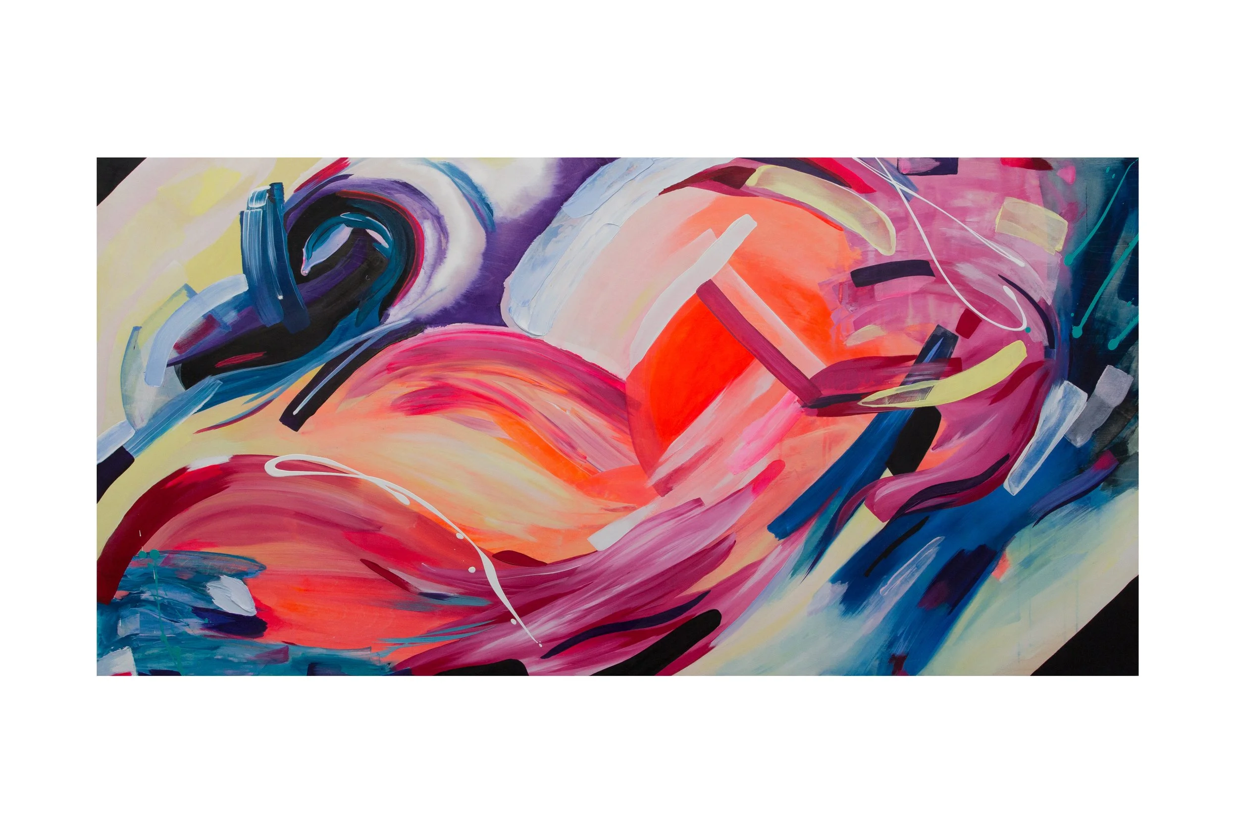 Home in Your Arms. 30x60. Acrylic on Wood. 2020. Amanda Wand.jpg