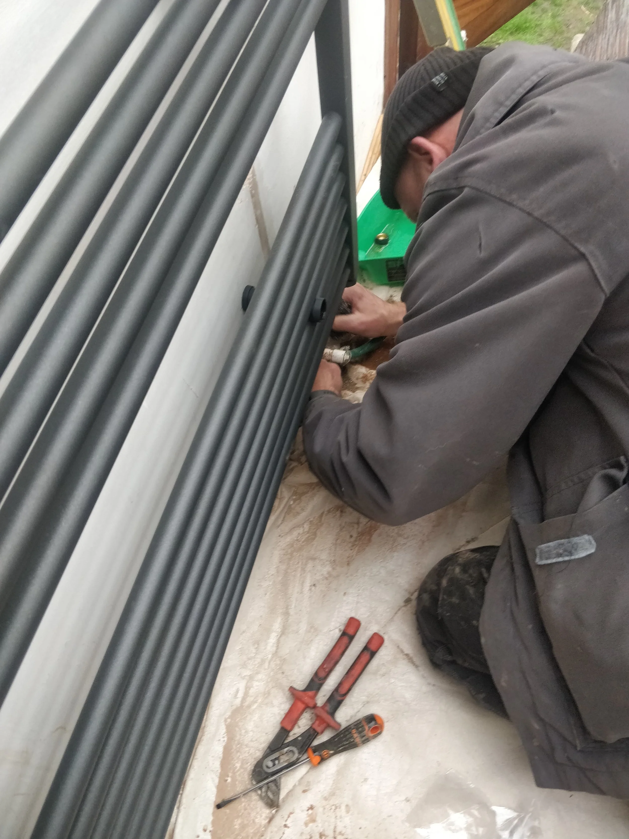 Gas safety inspection of a heating system in a North West London home