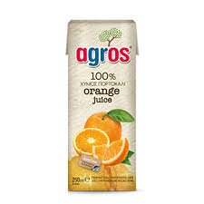 AGROS ΧΥΜΟ ΠΟΡΤΟΚΑΛΙ 100% 250 ML