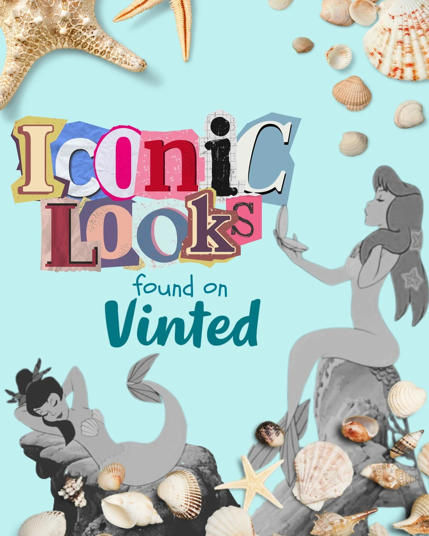 recreated 3 ✨iconic✨ mermaid-coded looks collecting only from @vinted 

you can serve looks without serving microplastic 

comment your fave look !

#FintasticFinds #sustainablesiren #vintedfinds