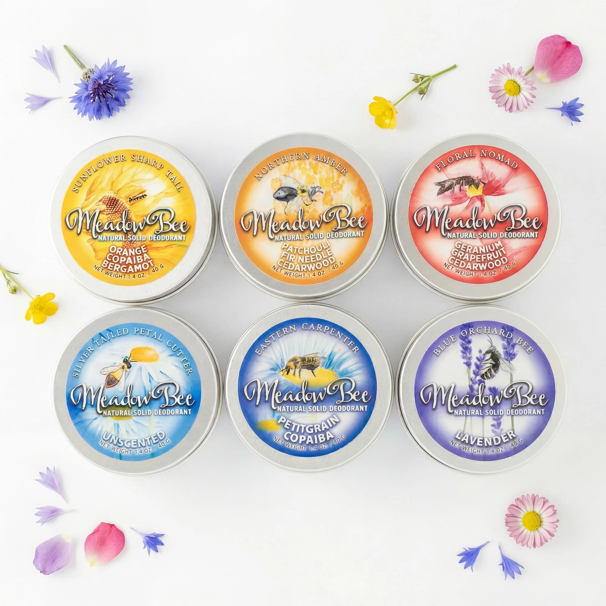 Solid Deodorant Set: 3 or 6