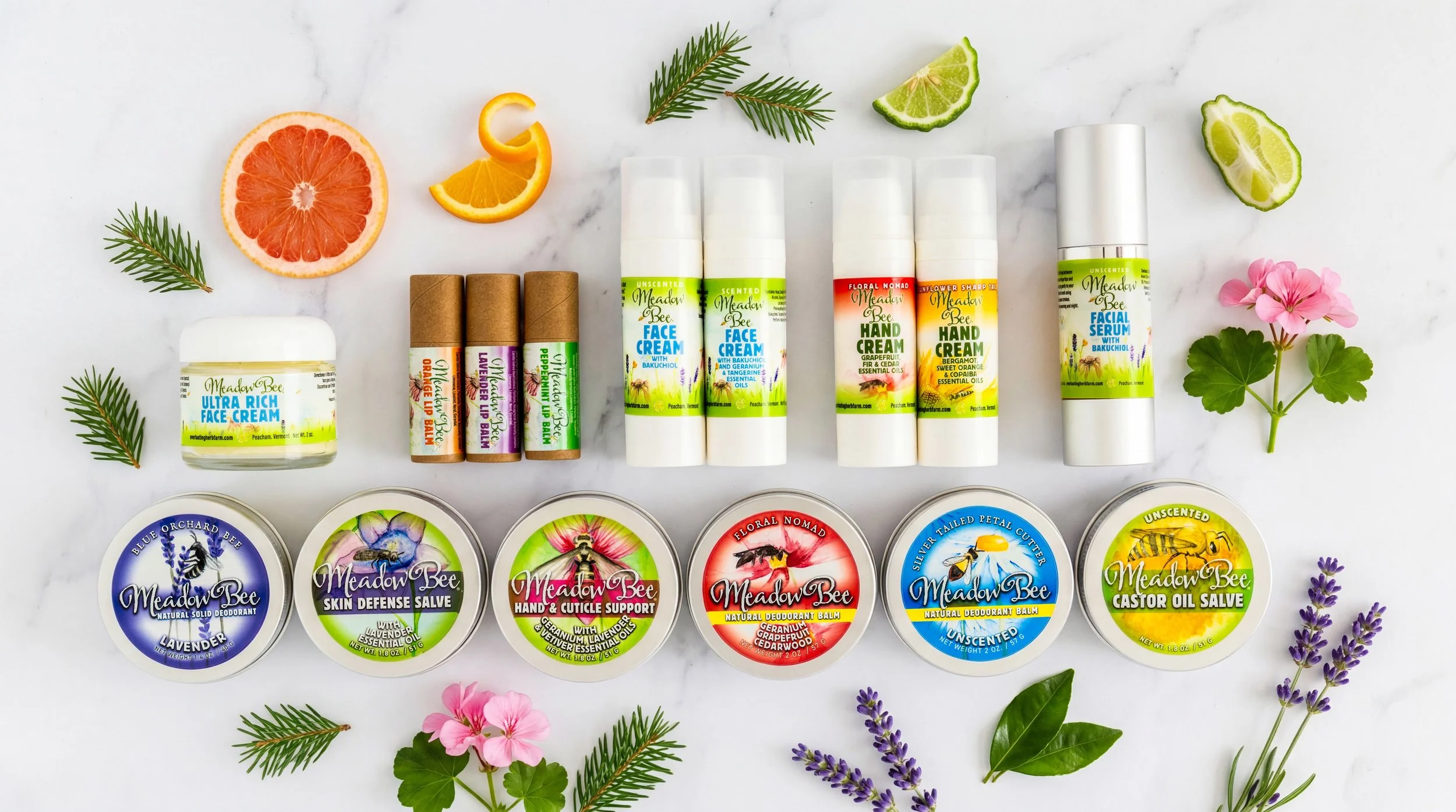 Meadow Bee body care product assortment