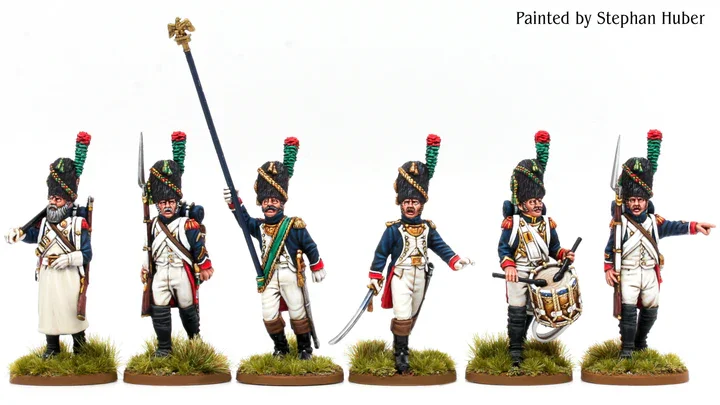 Piano Wargames French Old Guard Chasseurs Command 28mm
