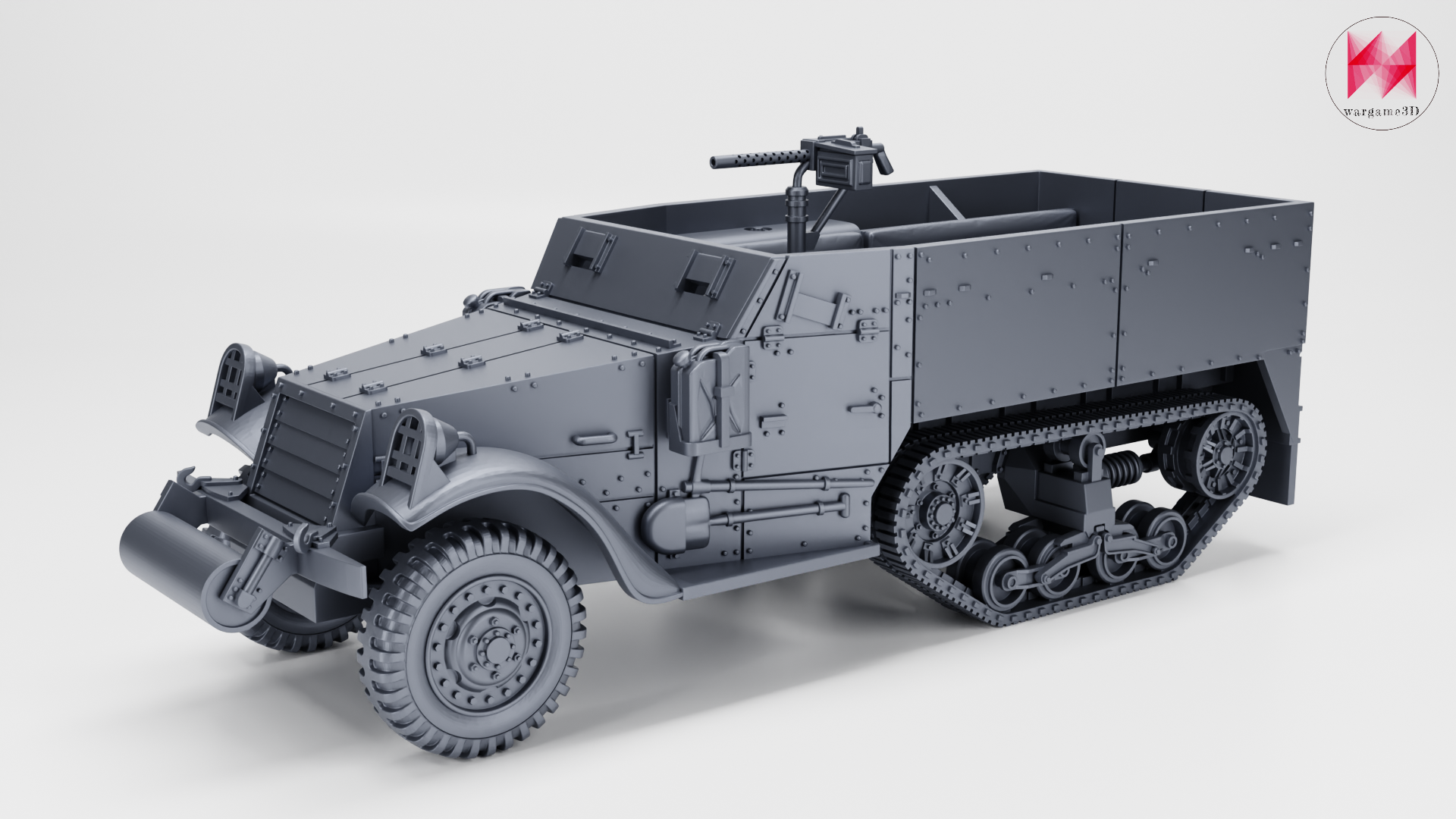 Wargame3D U.S. M3 Halftrack for Bolt Action.