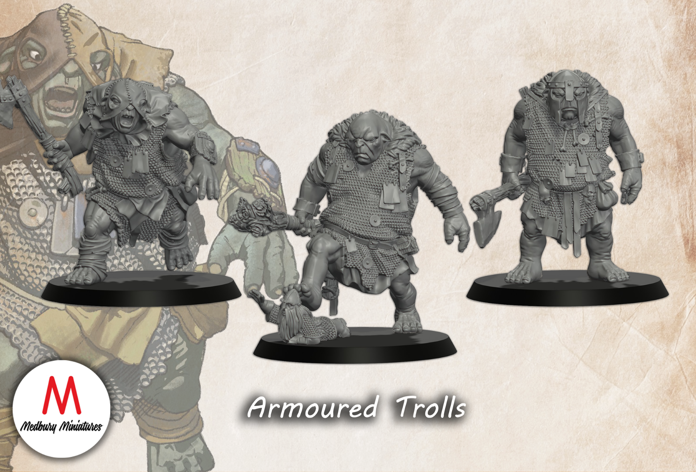 Medburry Miniatures Trolls 28mm