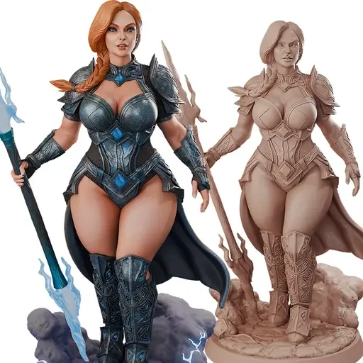Astrid Stormpiercer Miniature by Hold My Miniature.