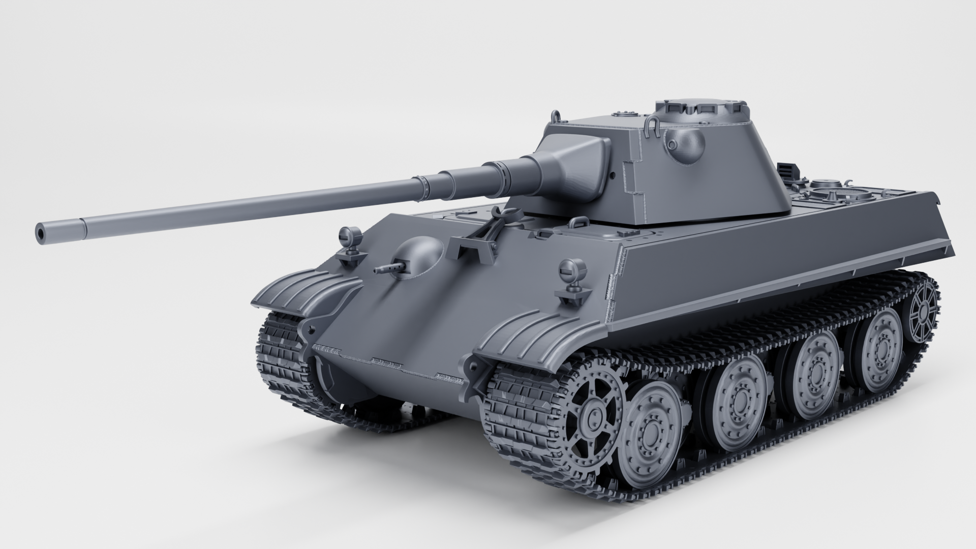 Wargame 3D Panther II 8.8cm Kwk 43 L71, 28mm Germany.