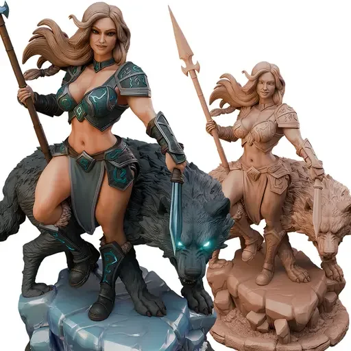 Skadia Frostfang Miniature by Hold My Miniature.