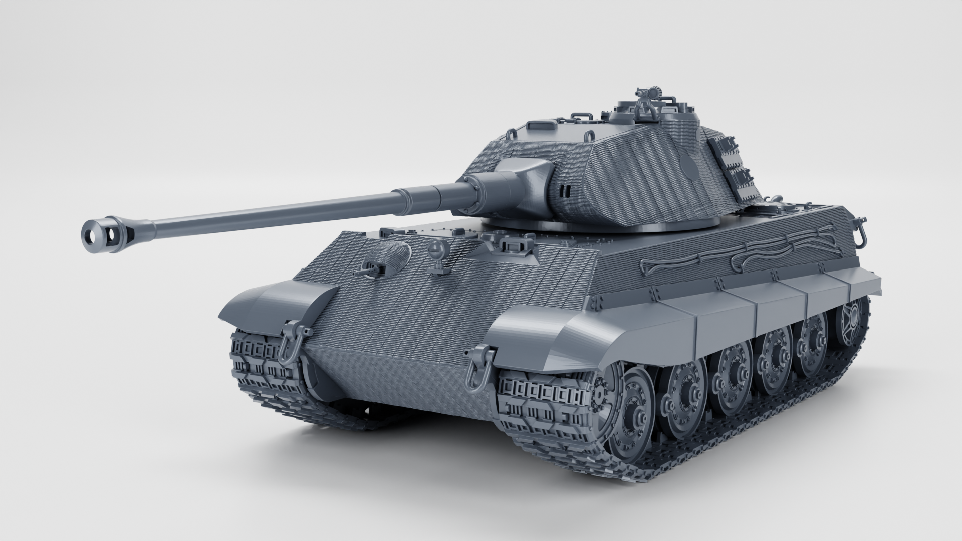 Wargame 3D King Tiger Porsche Turret w Zimmerit 28mm