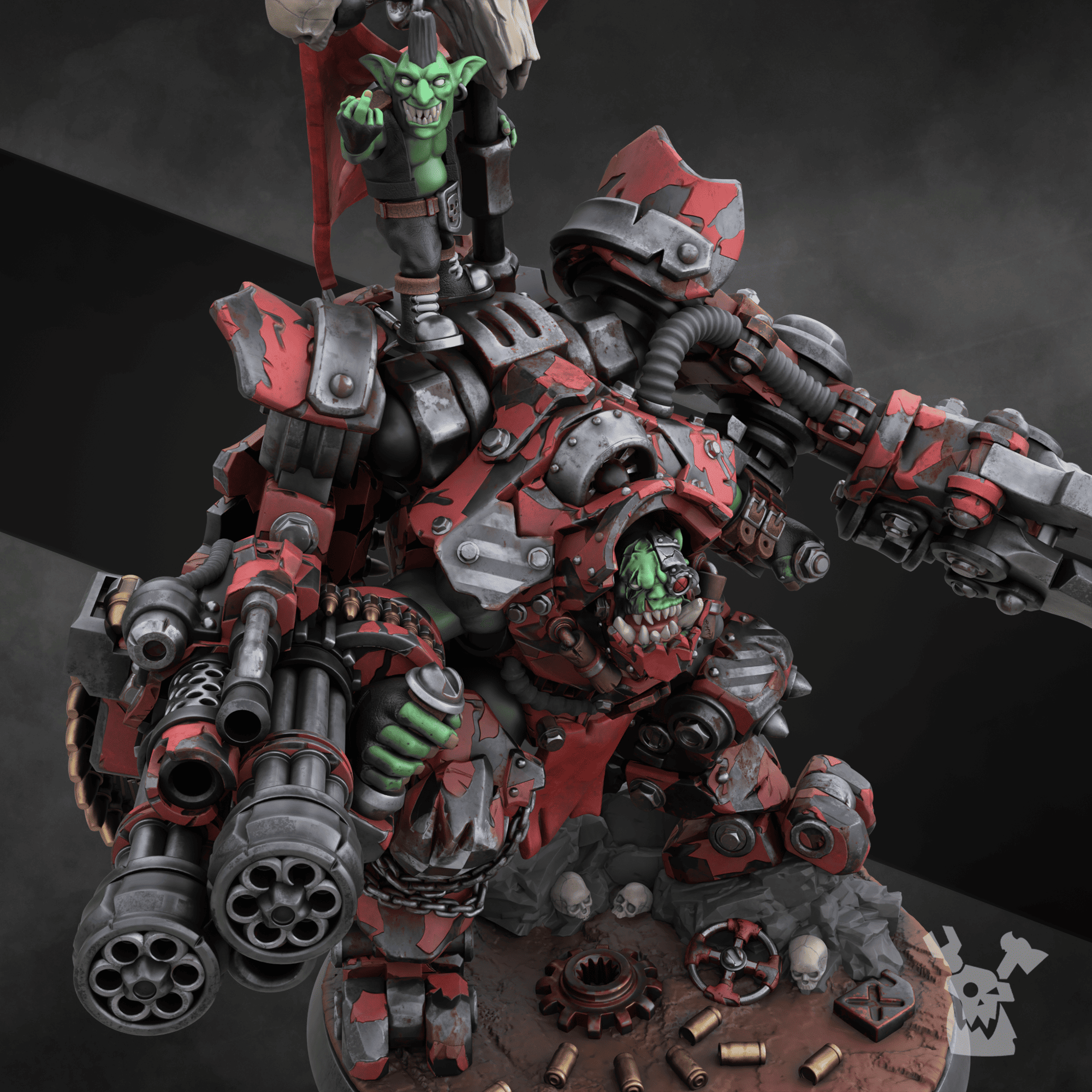 Gharghkool Da Big Wrecka ork Boss 28mm