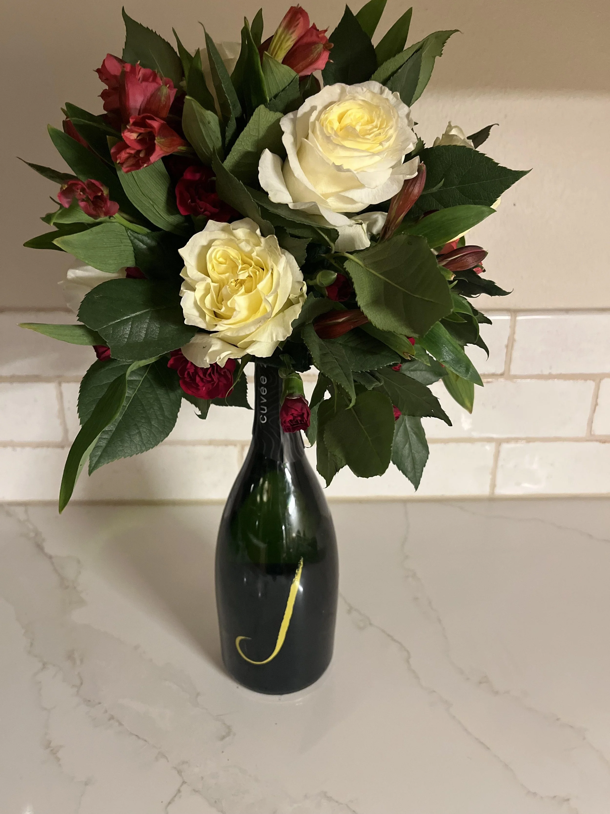 Wine Bottle Topper Bouquets (Customer Provides Bottle)