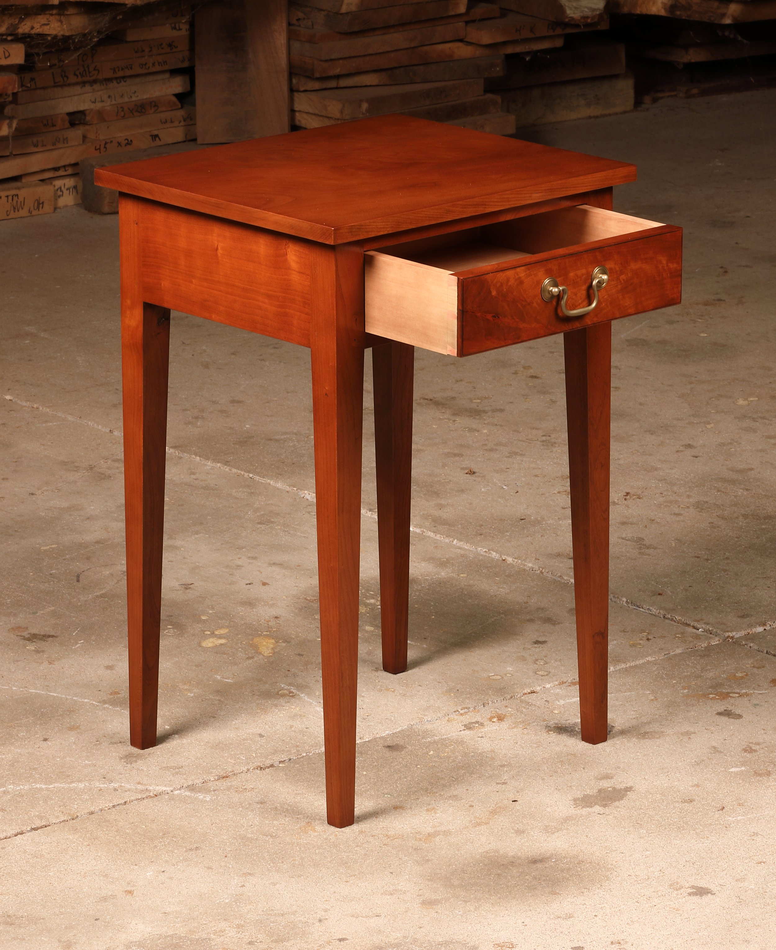Figured cherry nightstand/end table for sale.