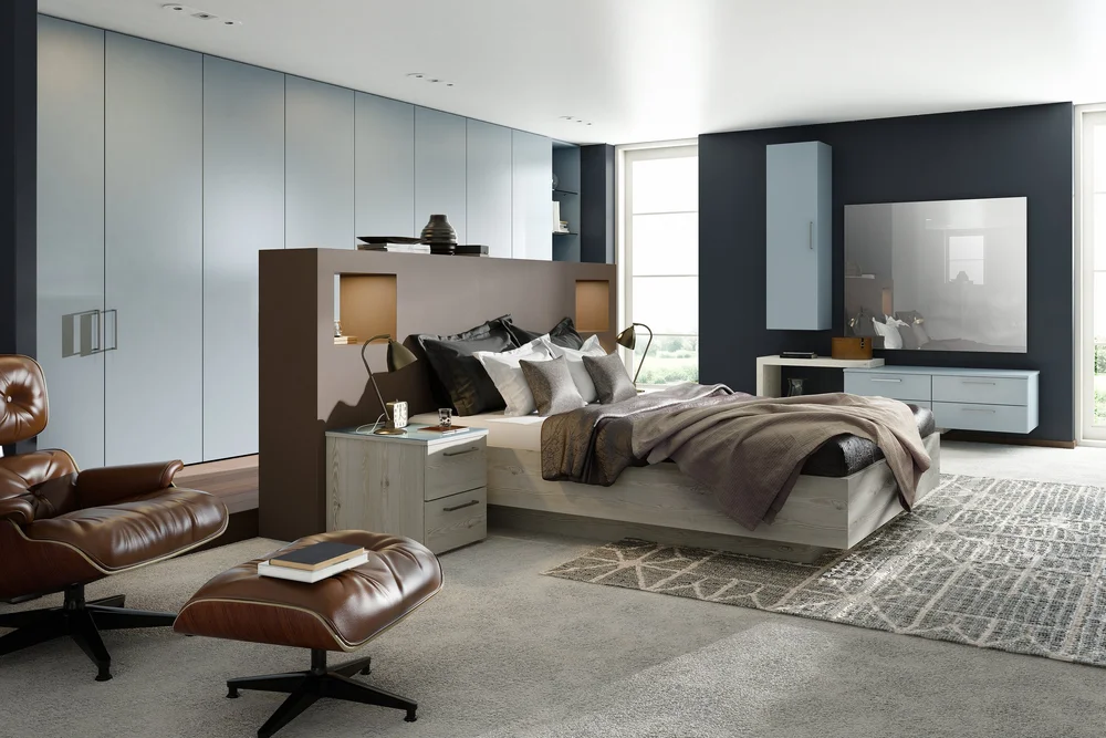 Bespoke range furniture in Fjord and White Mountain Larch
