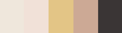 5-color palette, beige, link pink, gold, mature pink, brown