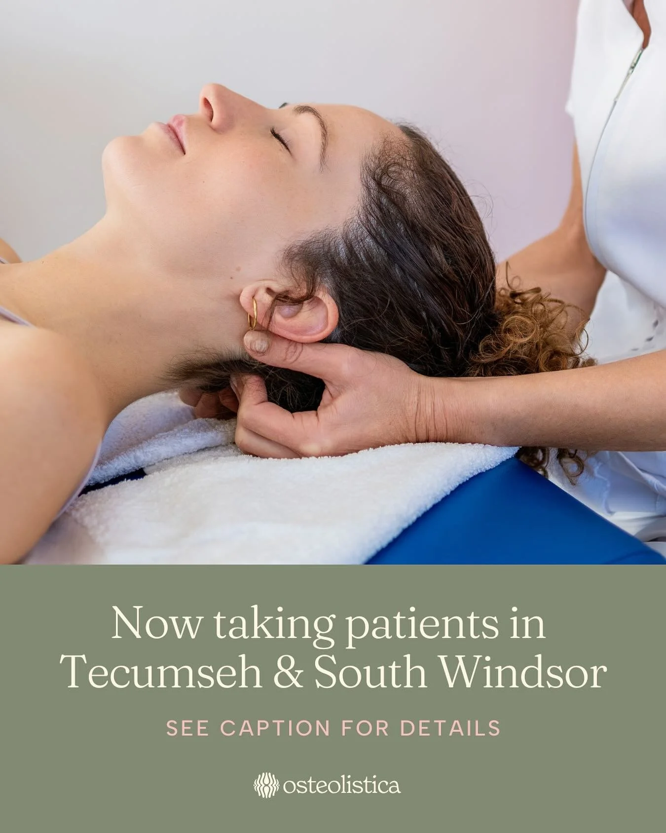 🌿 Sweet little update! 🌿

I&rsquo;m so happy to share that I&rsquo;m expanding my practice 💖

✨ I&rsquo;ll now be offering osteopathy at Di Natale Chiropractic Clinic in Tecumseh 

✨ My schedule at Cheung&rsquo;s Wellness in South Windsor will rem