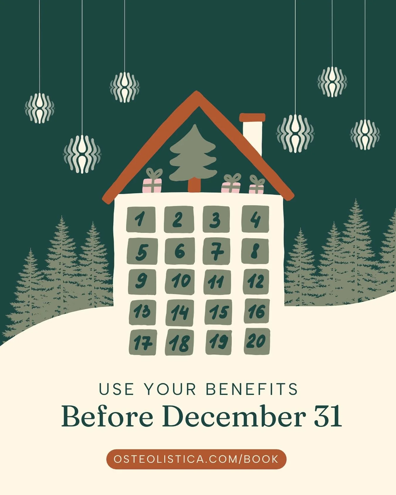 ✨ Don&rsquo;t let your benefits go to waste &mdash; or your tension carry over into the new year 😉
Most insurance plans reset at the end of December, so now&rsquo;s the perfect time to book your osteopathy session and make the most of your coverage 