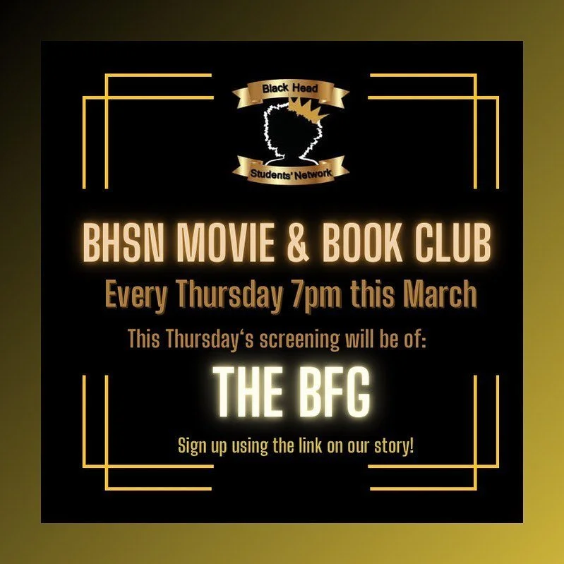 Hi Everyone! This March we have been running the BHSN Movie &amp; Book club! 🤩🥳 Throughout March, we will host 3 movie screenings in total, based on popular book adaptations which will be followed by a quiz and a discussion!! 

Please sign up to th