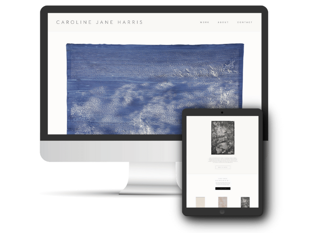 ARTIST WEBSITE DESIGN EXAMPLE | Caroline Jane Harris