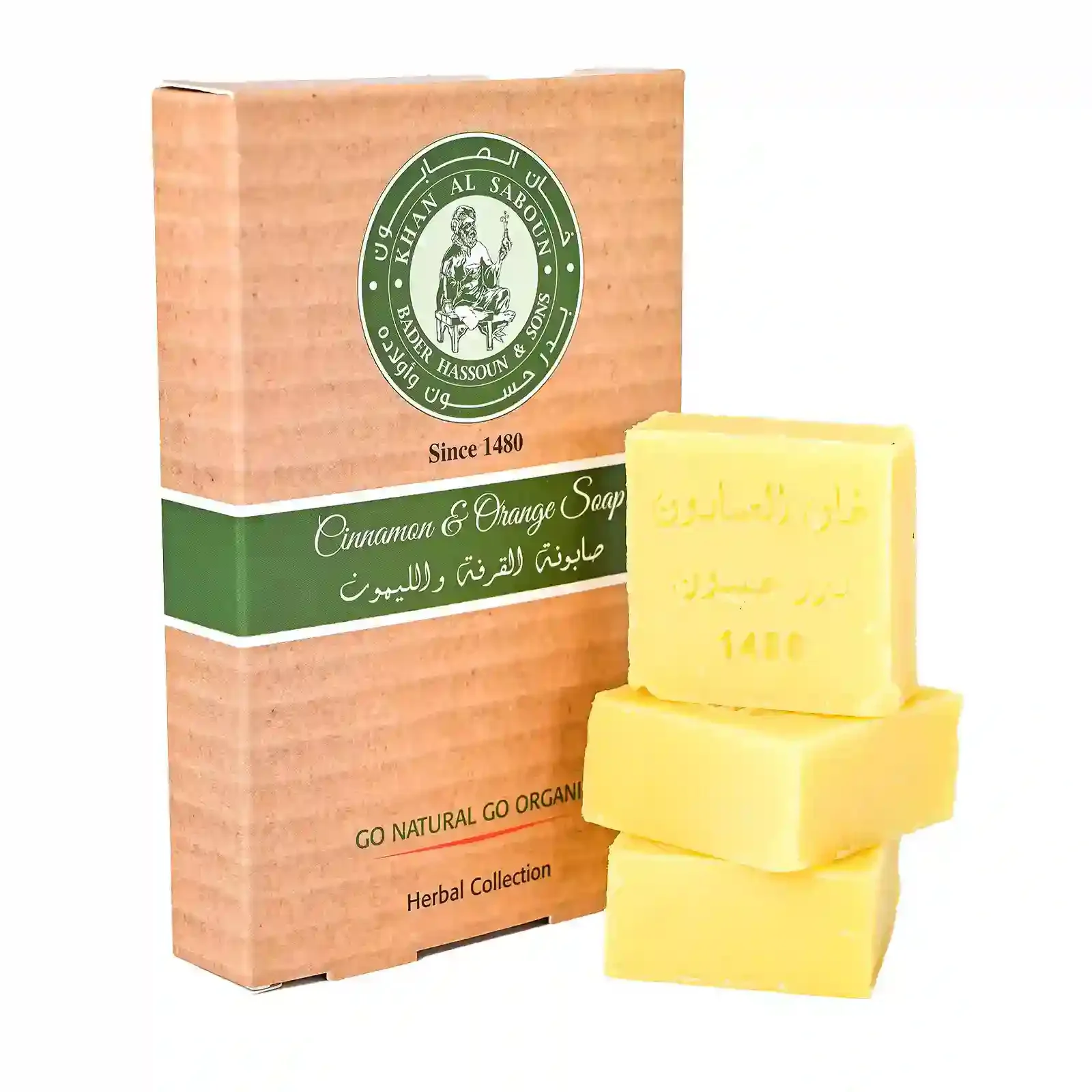 Savon aux herbes – Cannelle et Citron – Pack de 6 – 300 g