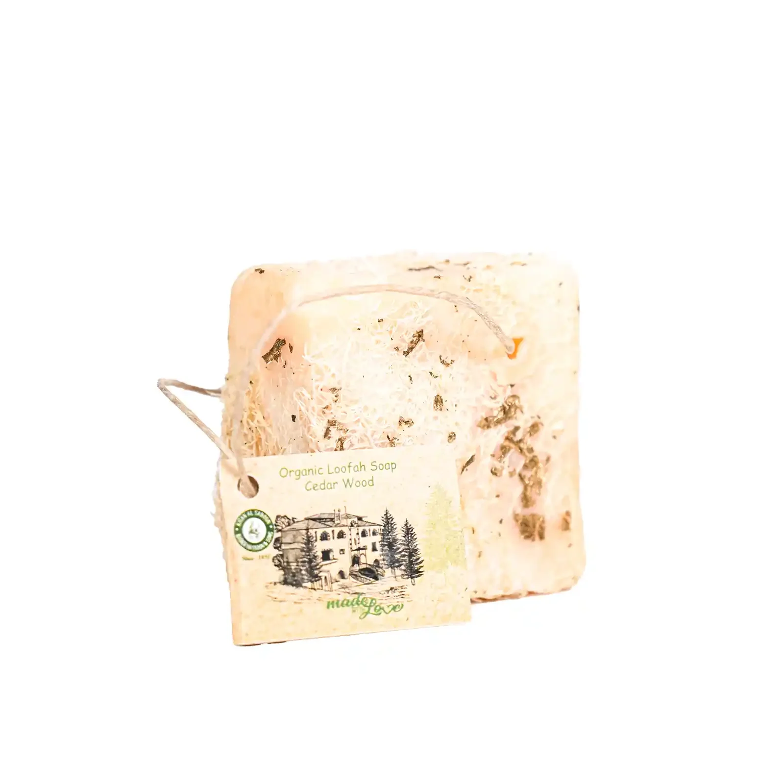 Cedar Wood & Pure Gold Loofah