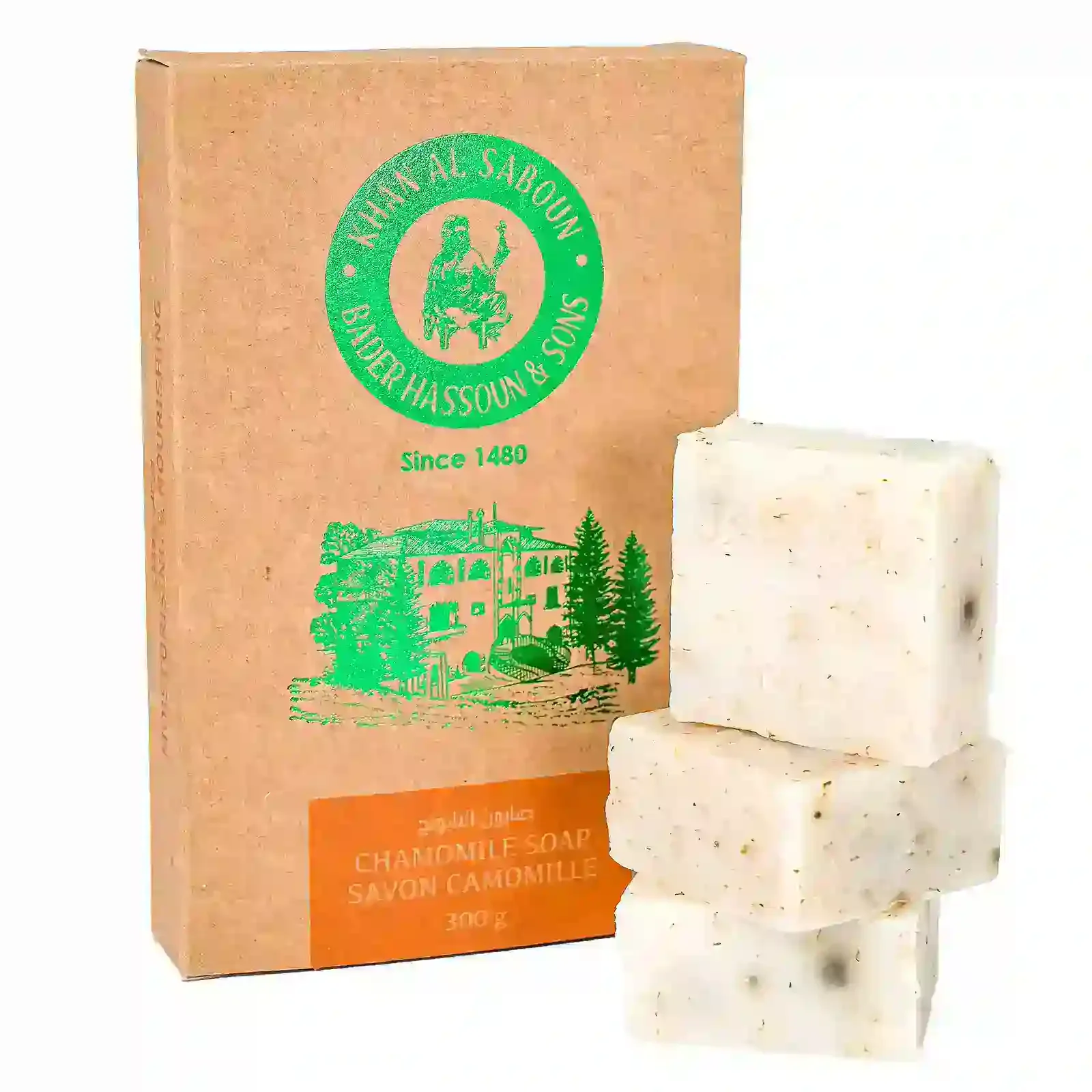 Savon aux herbes – Camomille – Pack de 6 – 300 g