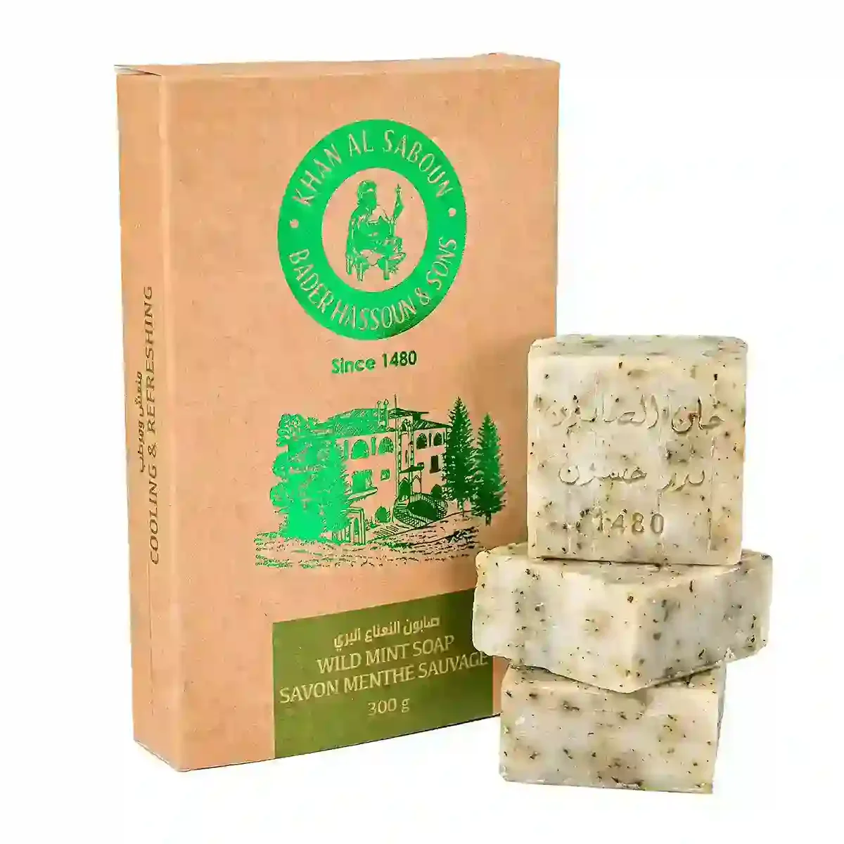 Savon aux herbes – Menthe Sauvage – Pack de 6 – 300 g
